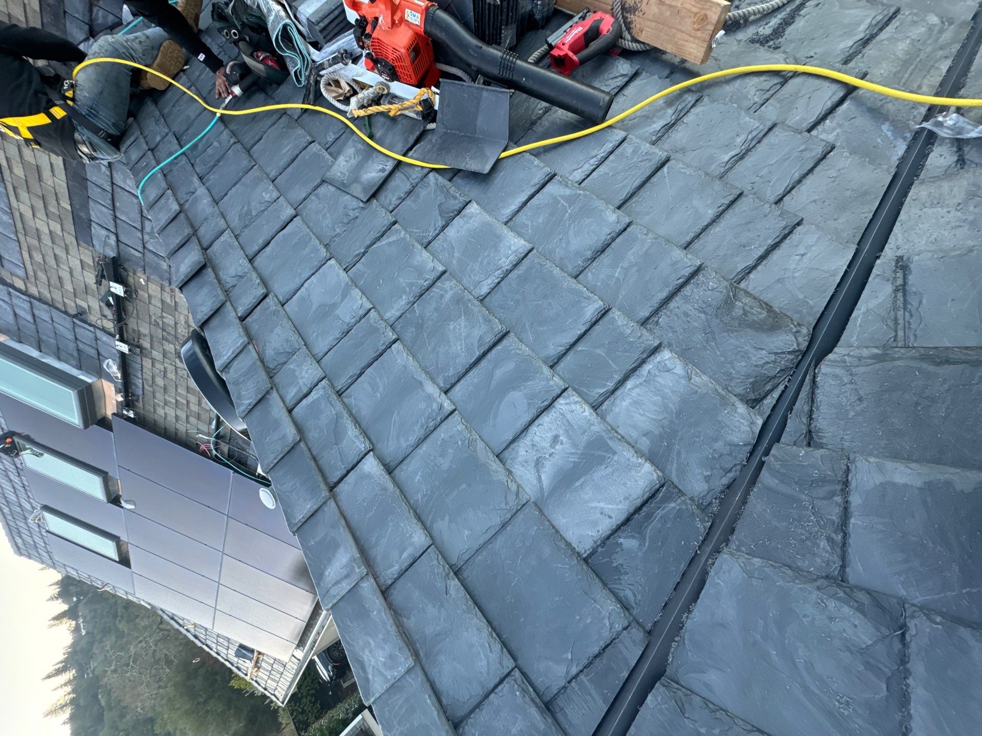 Residential Roofing Installation using Slate by Acker Roofing