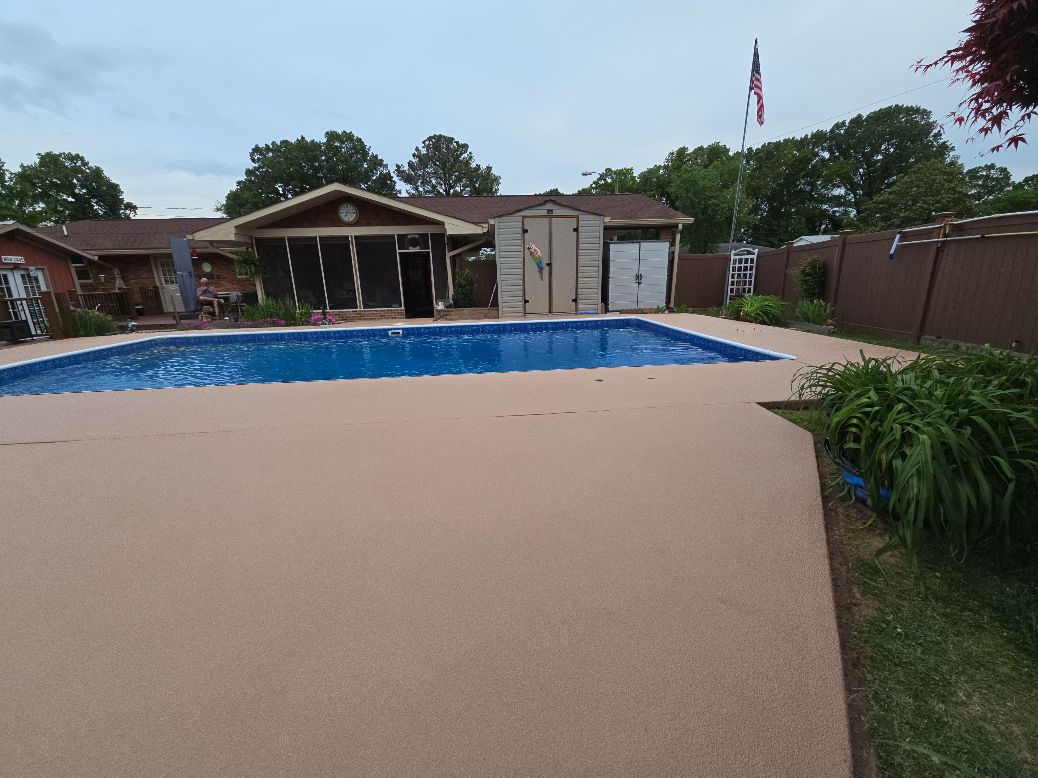 Beautiful Pool Deck in Rossville, GA by Elite Floor Solutions