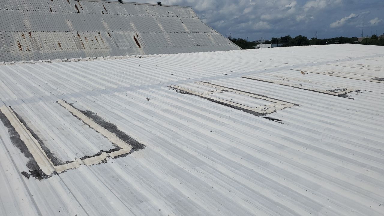 Commercial Roofing Installation using GAF 10 Year Acrylic System by Lighthouse Roofing