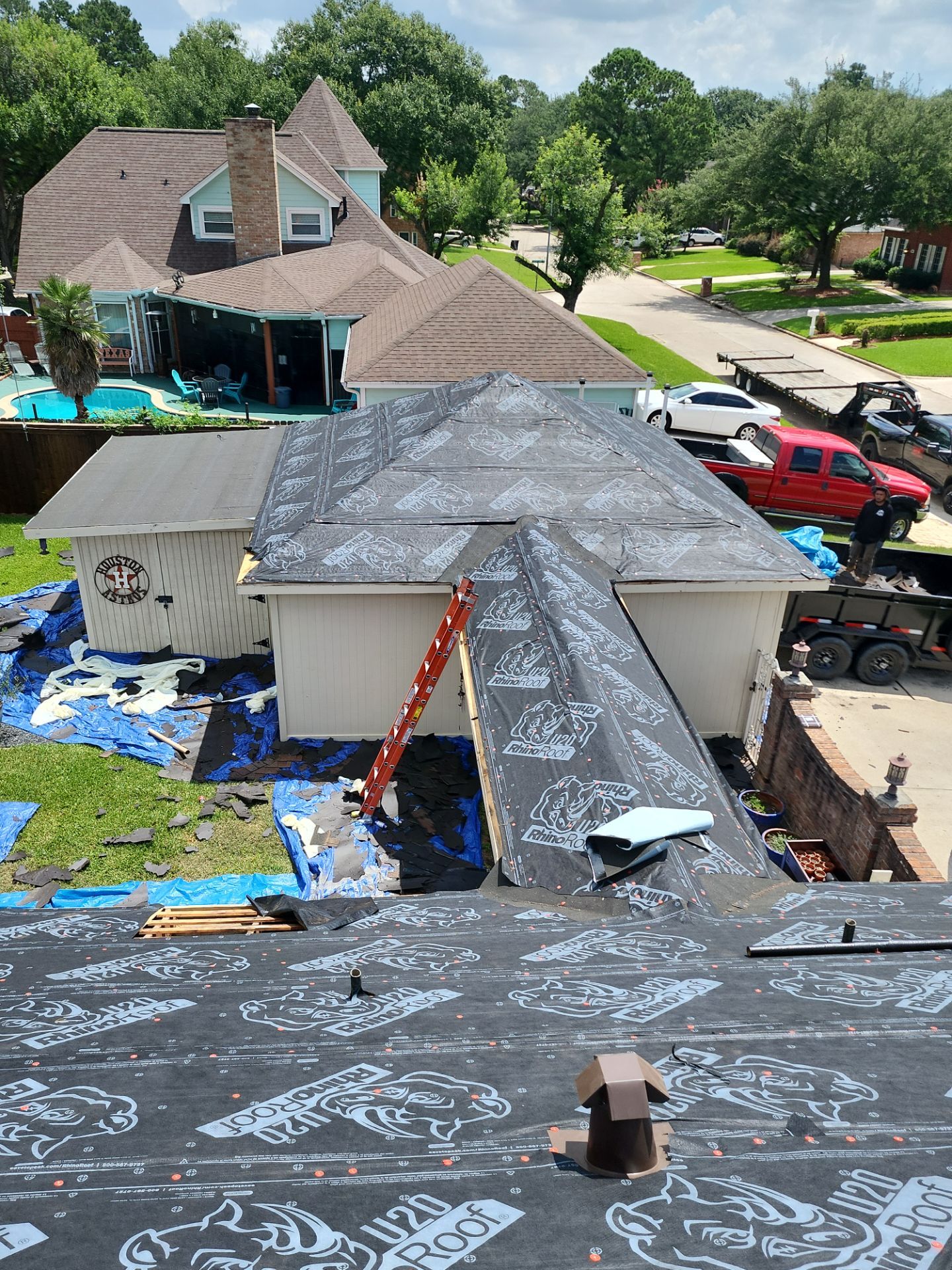 Residential Roofing Installation using Owen's Corning Duration (Lifetime) Shingles by Roof Repair Company