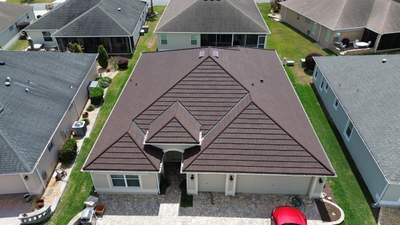 New Novatik slate Stone Coated - Brown Earth roof replacement in The Villages, FL