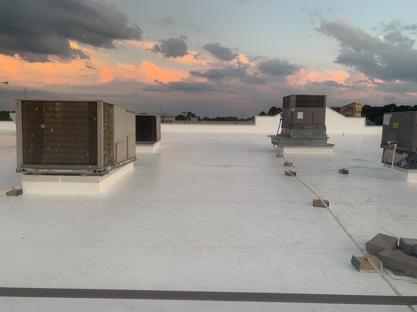 Commercial Roofing Installation using 50 mil PVC by Hostetler Roofing