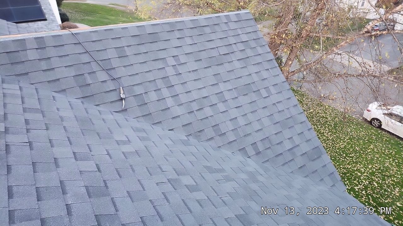 Residential Roofing Installation using Certainteed Landmark Moire Black by A Plus Exterior