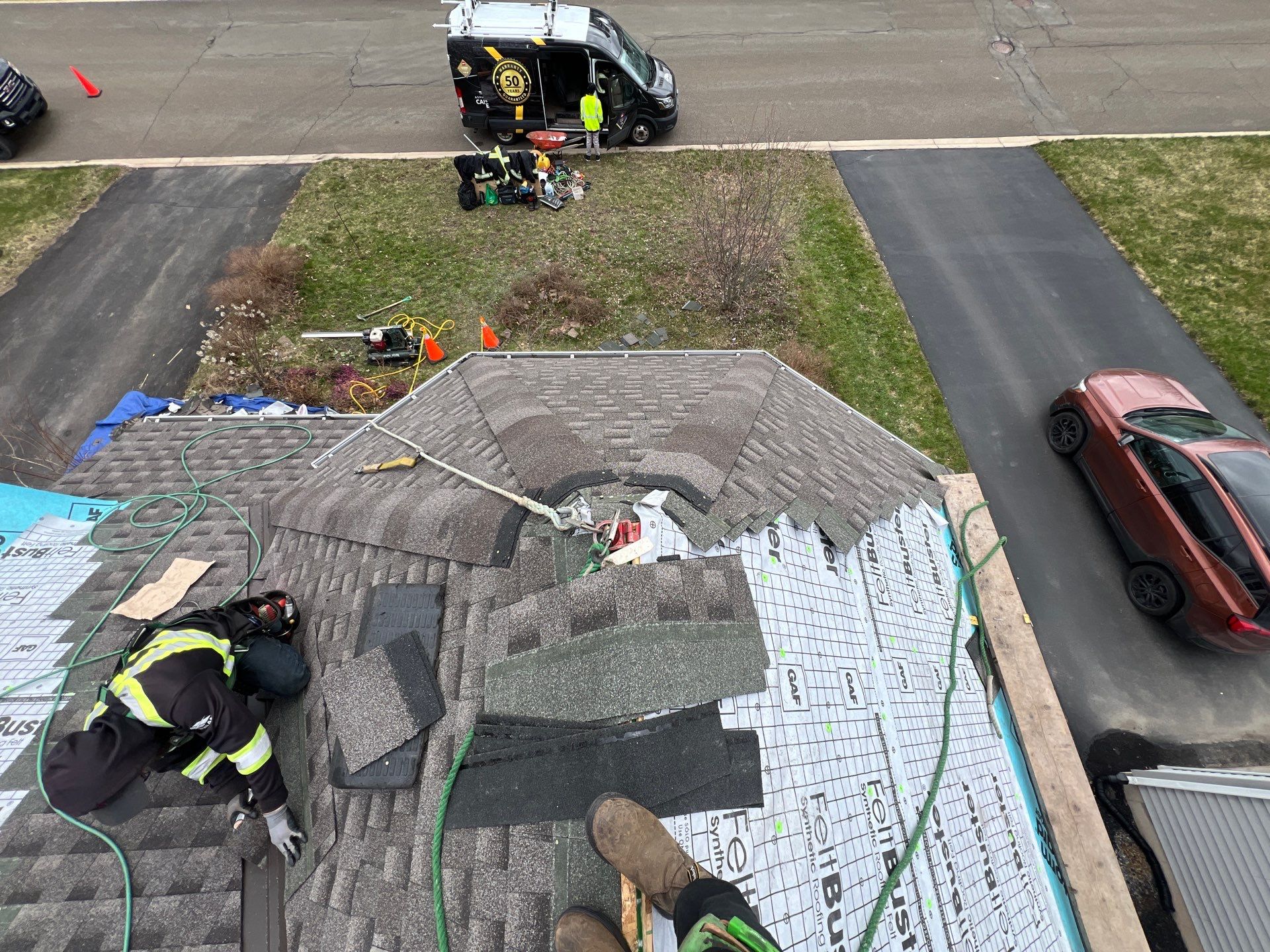 Residential Roofing Installation using Asphalt GAF HDZ by Artisan Roofing & Home Improvements Inc.