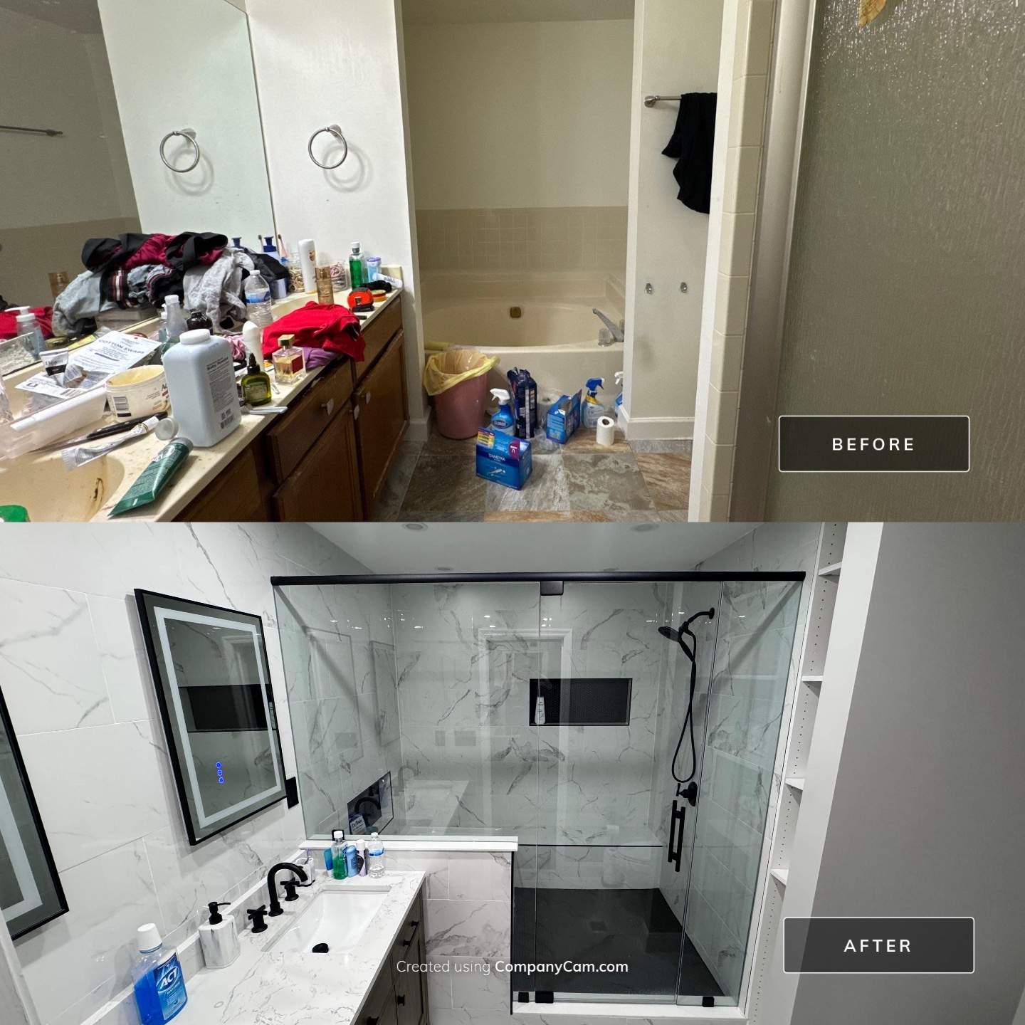 Master bathroom renovation by Prudencio