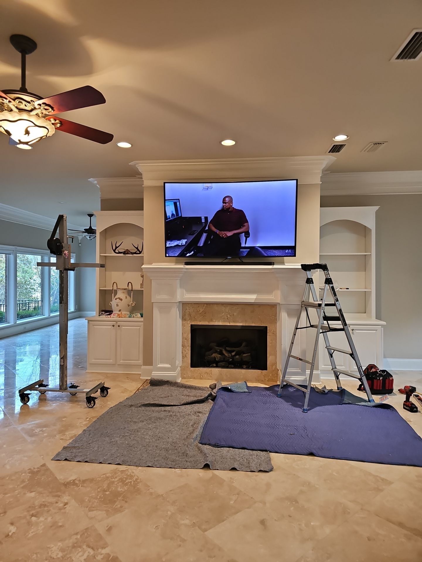Fireplace TV Mounting Projects by Hangman Mounting & Installation 