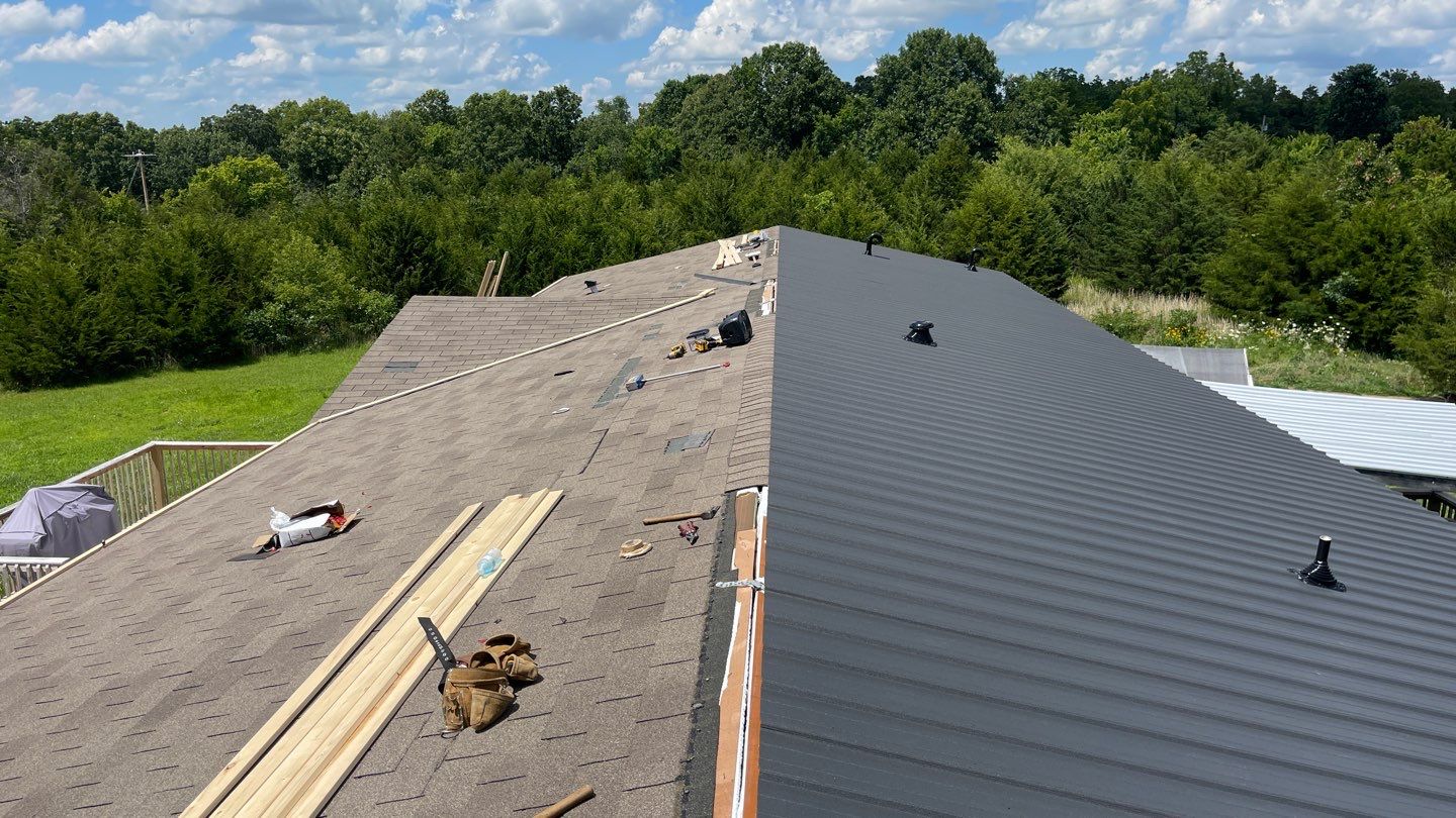 Residential Roofing Install - 29 Guage G-Rib Metal - Color Black Frost by Titan Commercial & Residential Roofing