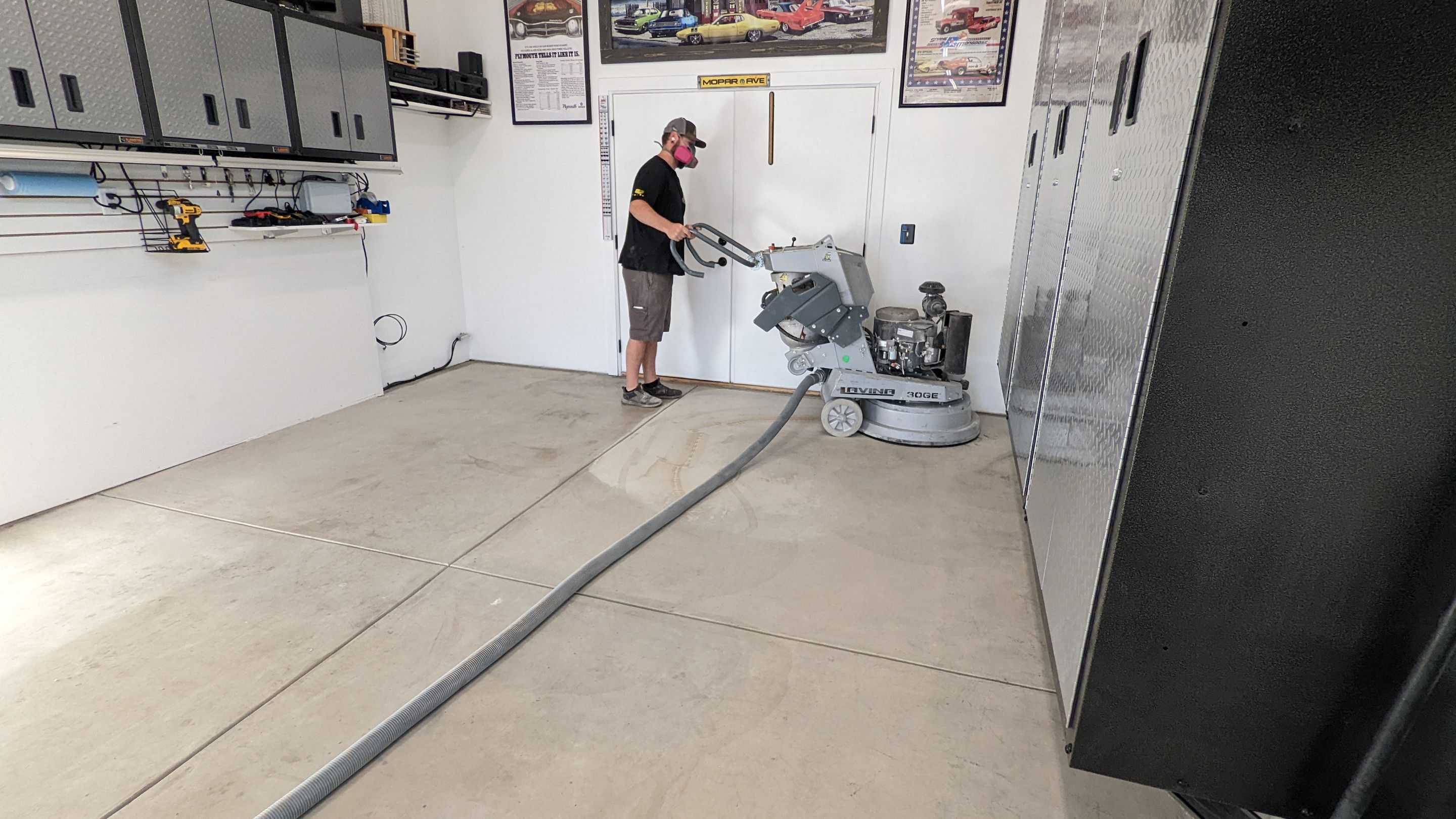 Garage Transformation using Smoke Colorway by Croc Coatings, LLC