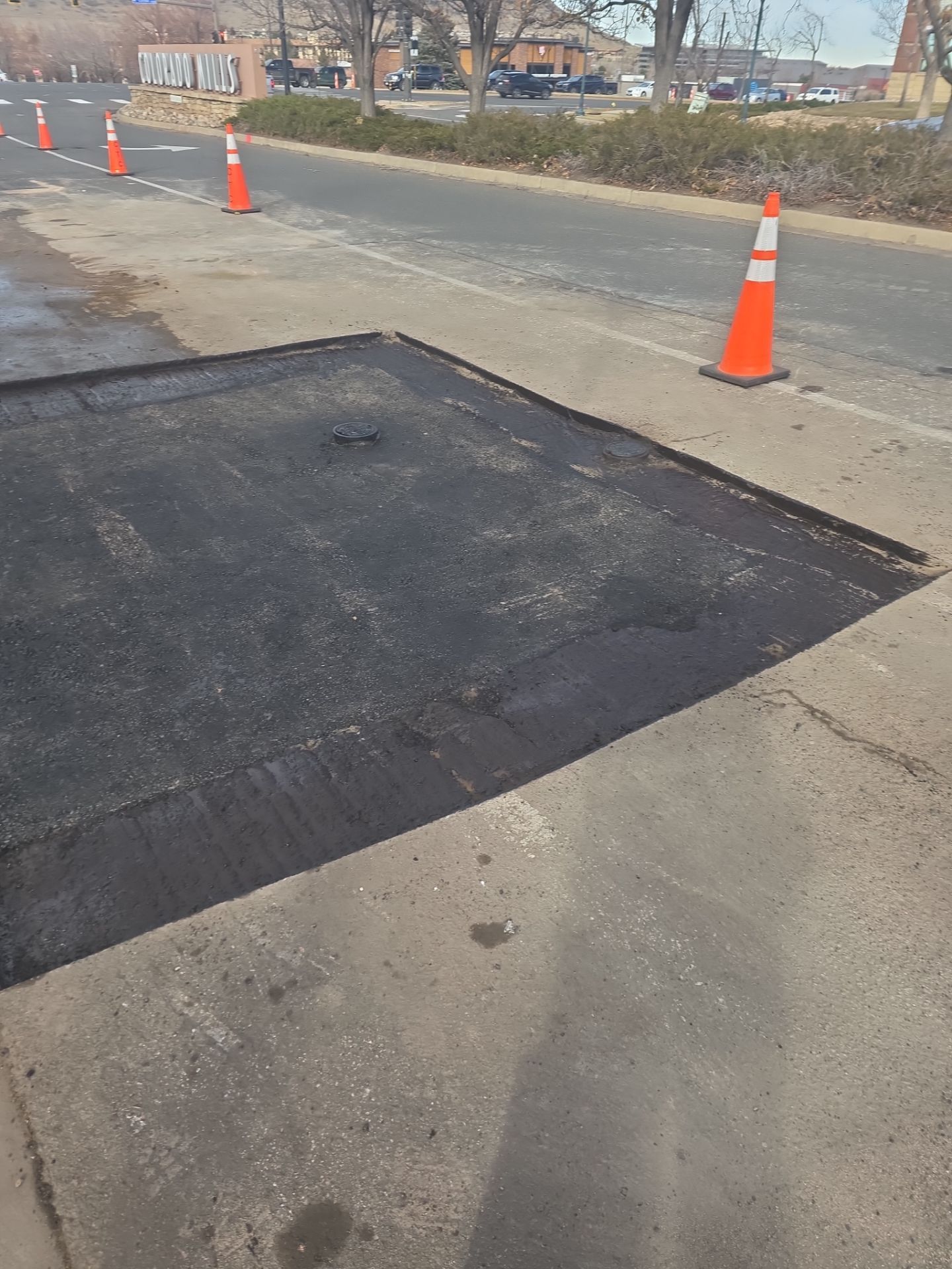 Asphalt Patching for underground project Colorado Mills by DMH Site Services