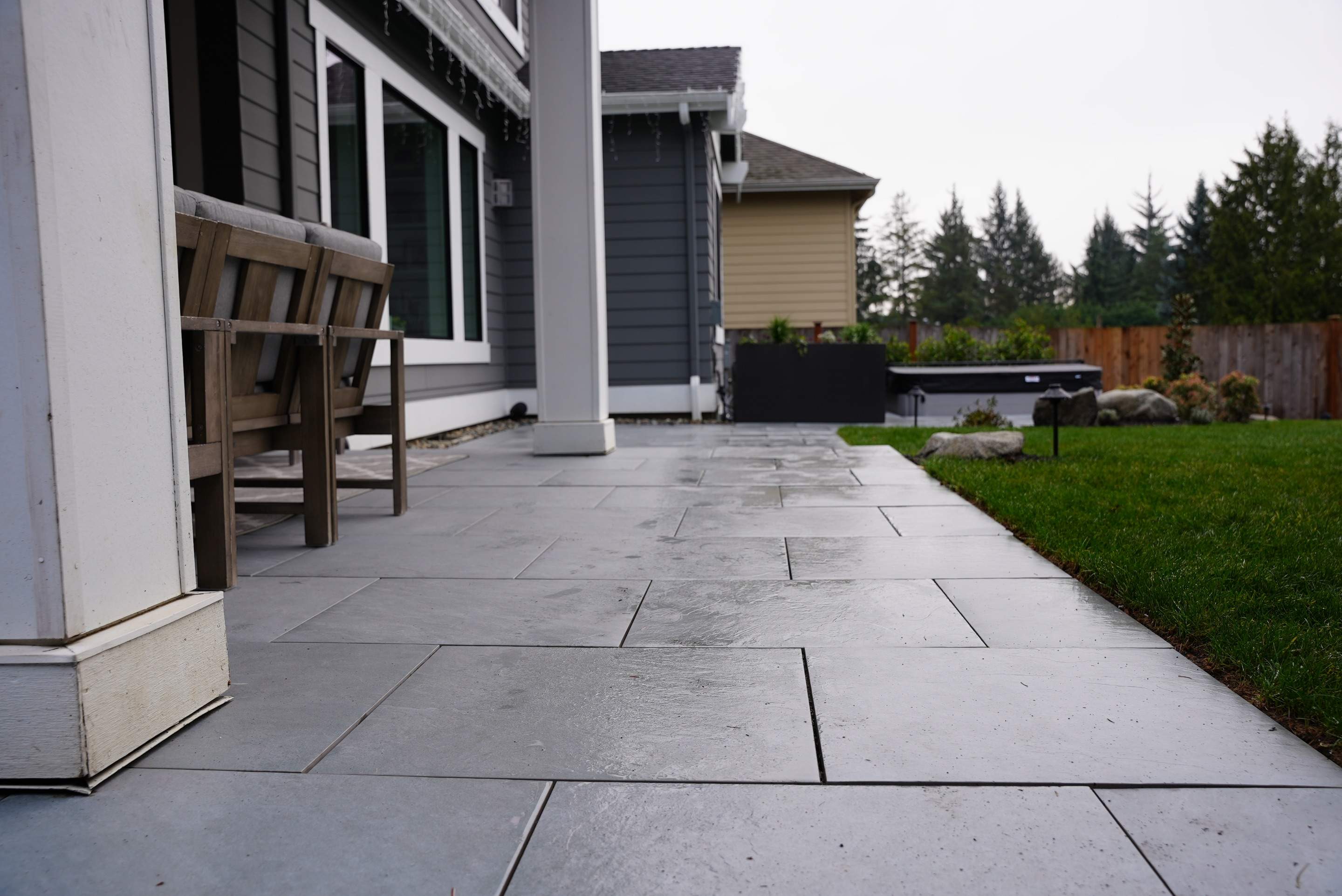 Hardscaping Back Patio Landscape Project  by Jireh Asphalt & Concrete Inc 