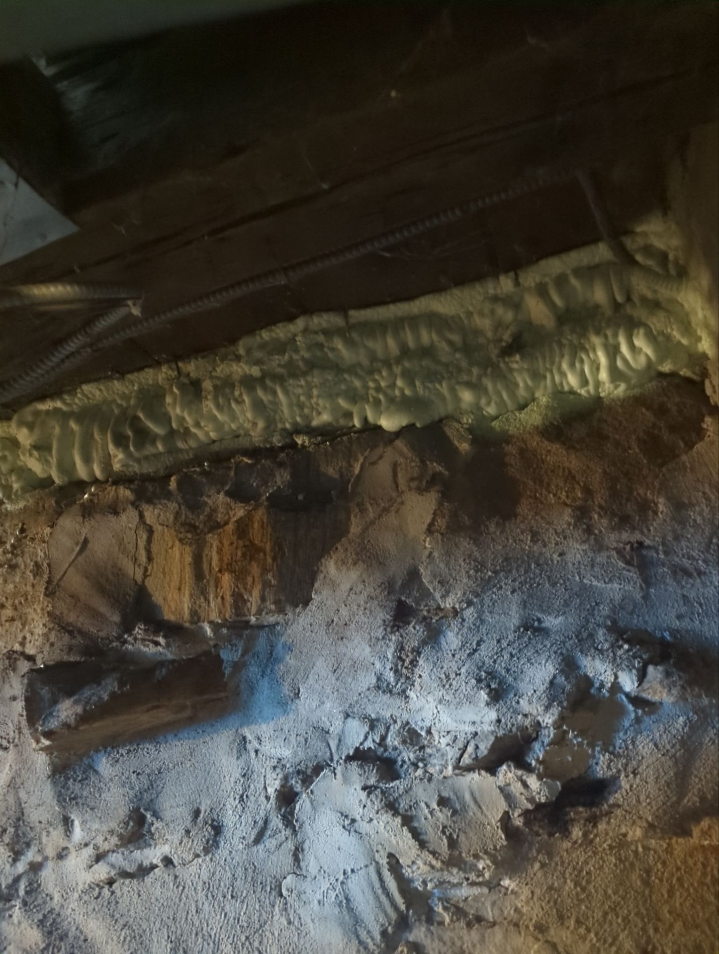 Rim Joist using Closed Cell Spray Foam by NYS Foam & Energy