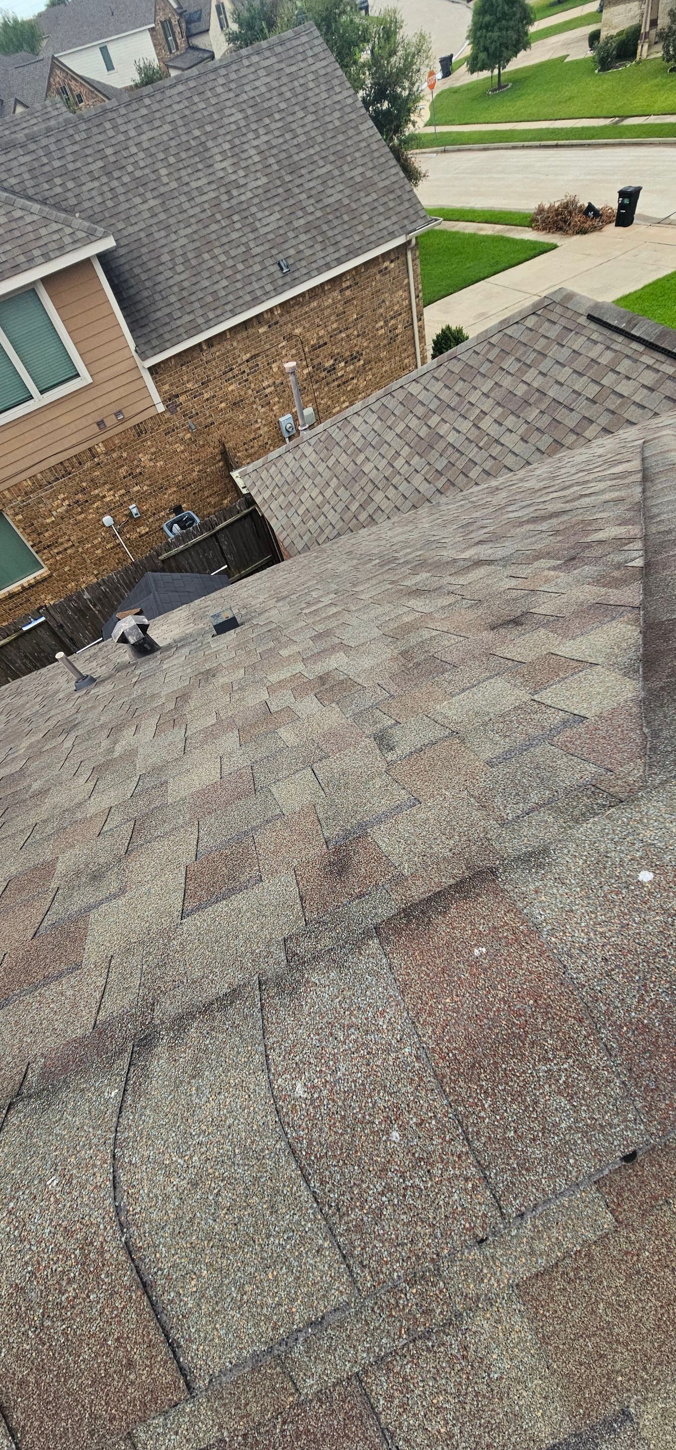 Hail Damage using Owen's Corning Duration (Lifetime) Shingles by Roof Repair Company