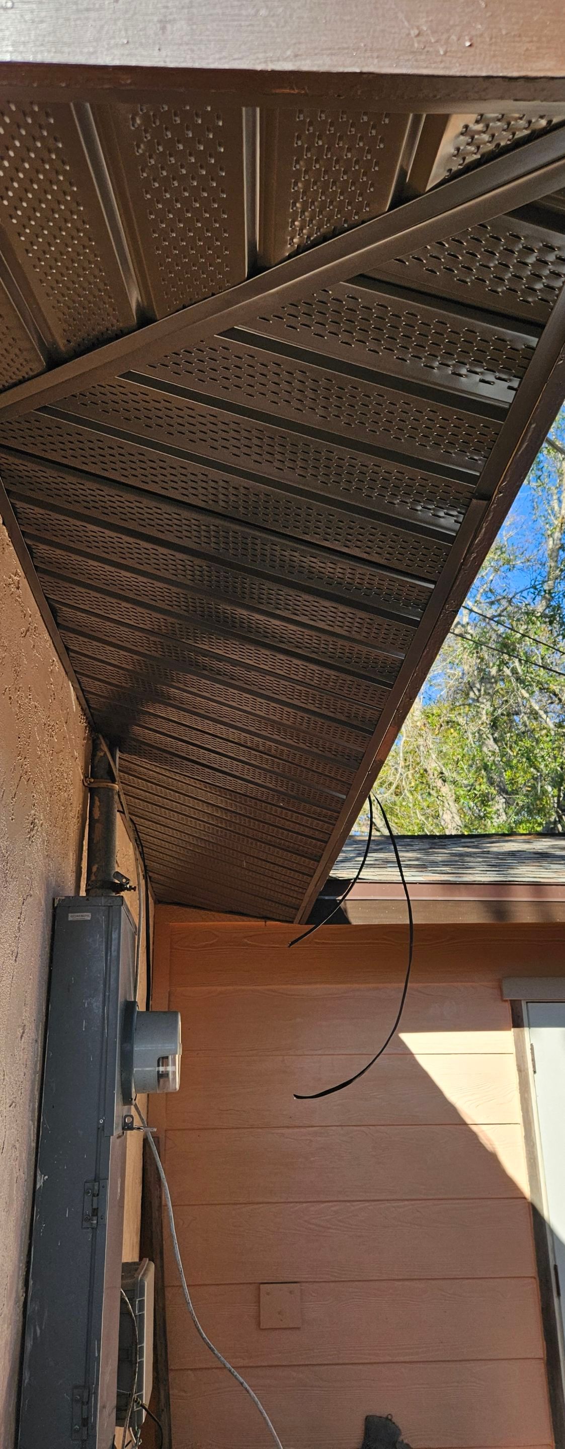 Musket Brown Soffit Installation in Sarasota FL by Gutter Professors
