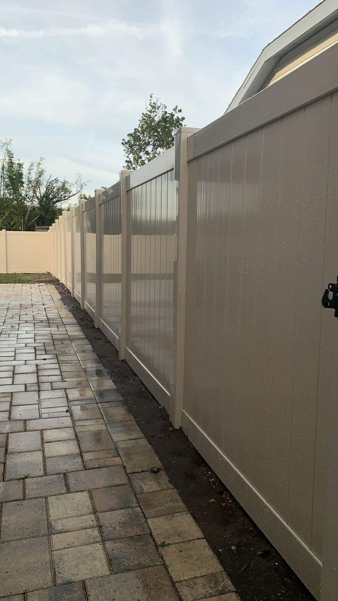 Vinyl Privacy Fence and Custom Paver Patio Installation in Lehigh Acres by True Fence LLC