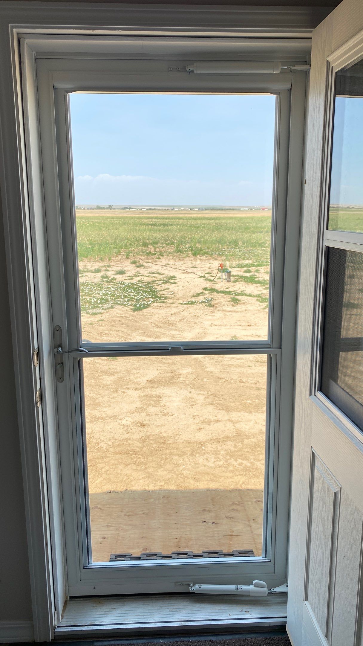 Storm Door Install using White Larson EasyVent by Storm Door Guy 