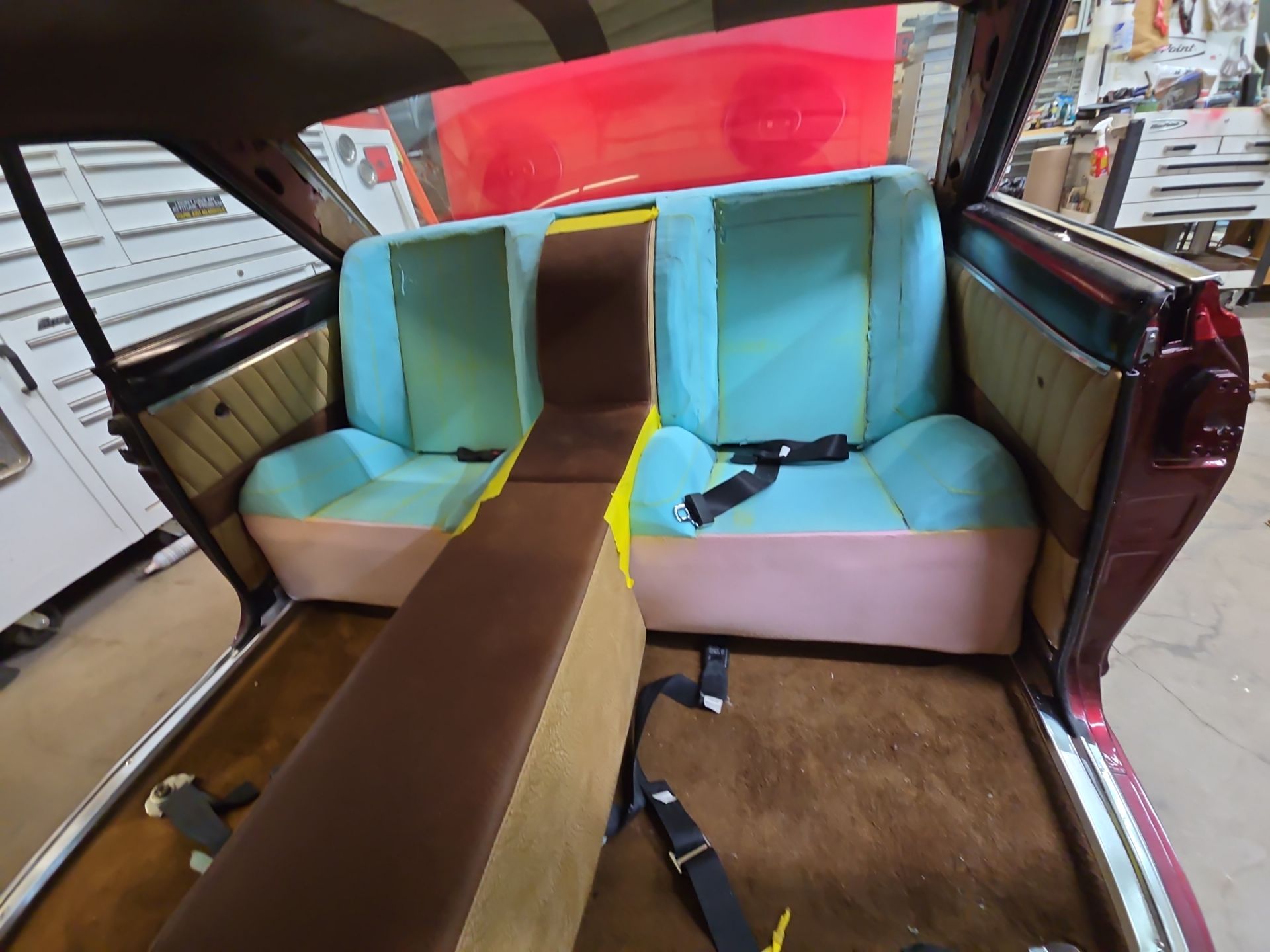 1963 Nova SS Custom Leather Interior  by Rocky Mountain Upholstery Co