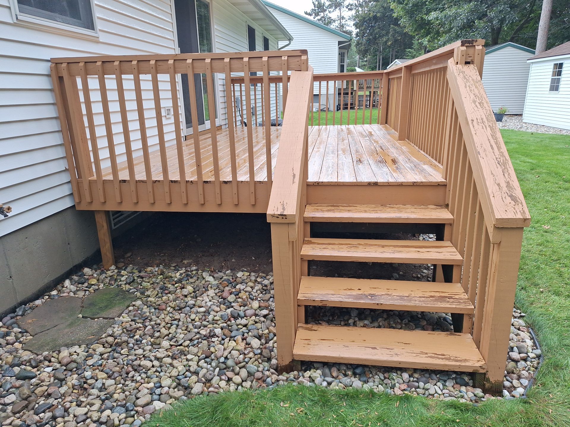 Deck Pressure Washing and Staining in Norton Shores Michigan! by Gordon Painting