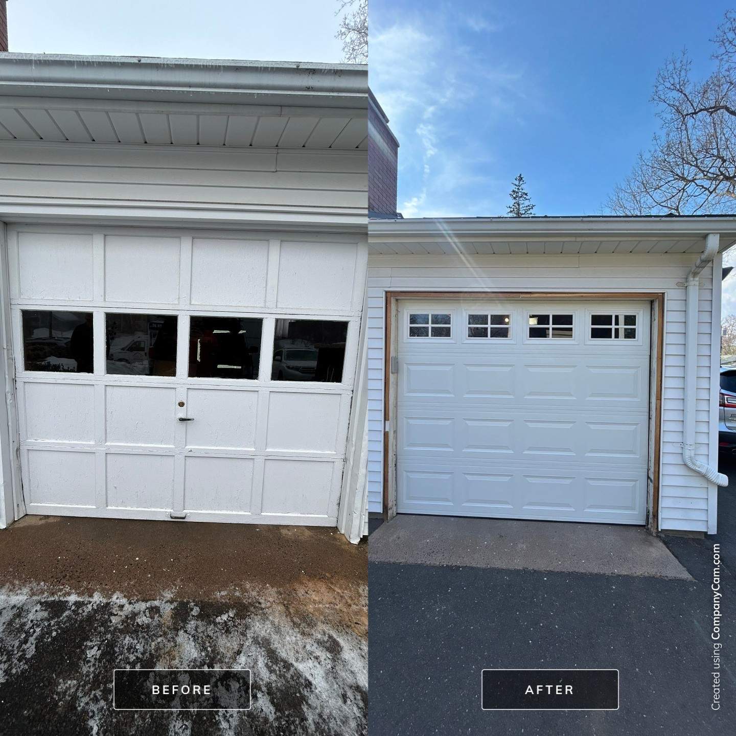 Garage Door Replacement & Modern Upgrade by DiGiorgi Roofing and Siding Inc