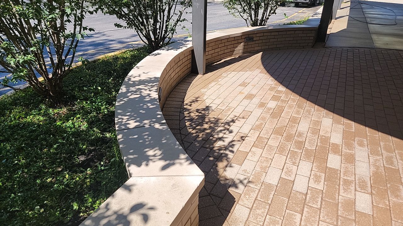 commercial pressure washing using Algaecide, soft wash soap by Northern Power Washing LLC.