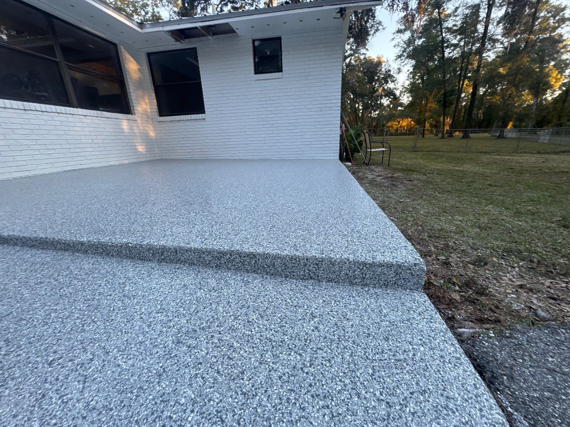 Carport in High Springs, FL in Slate Stone by Cross Creek Concrete Coatings