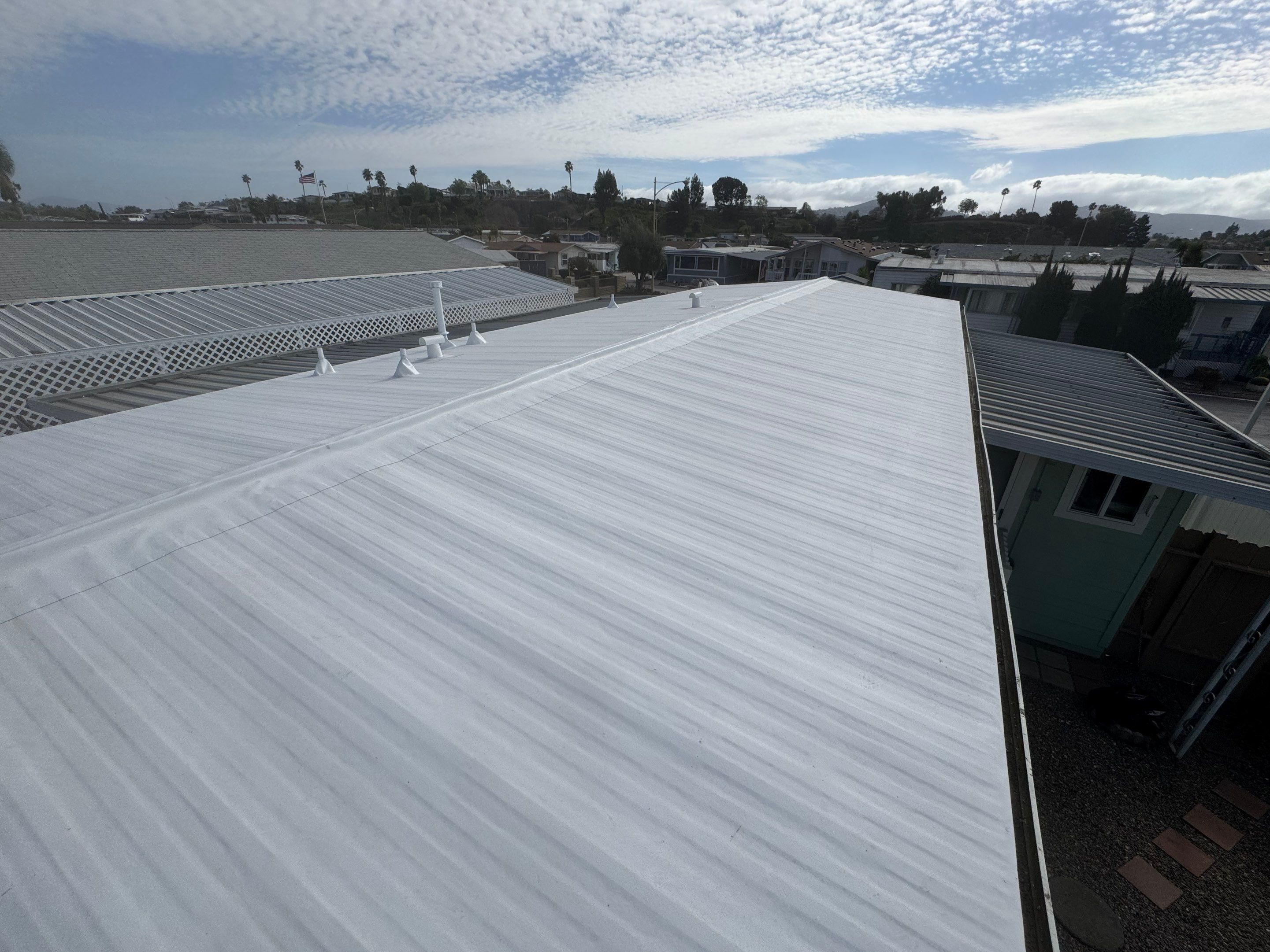 Escondido, CA | Mobile Home Insurance Roof Replacement with Fully Adhered TPO by Zenith Roofing Services
