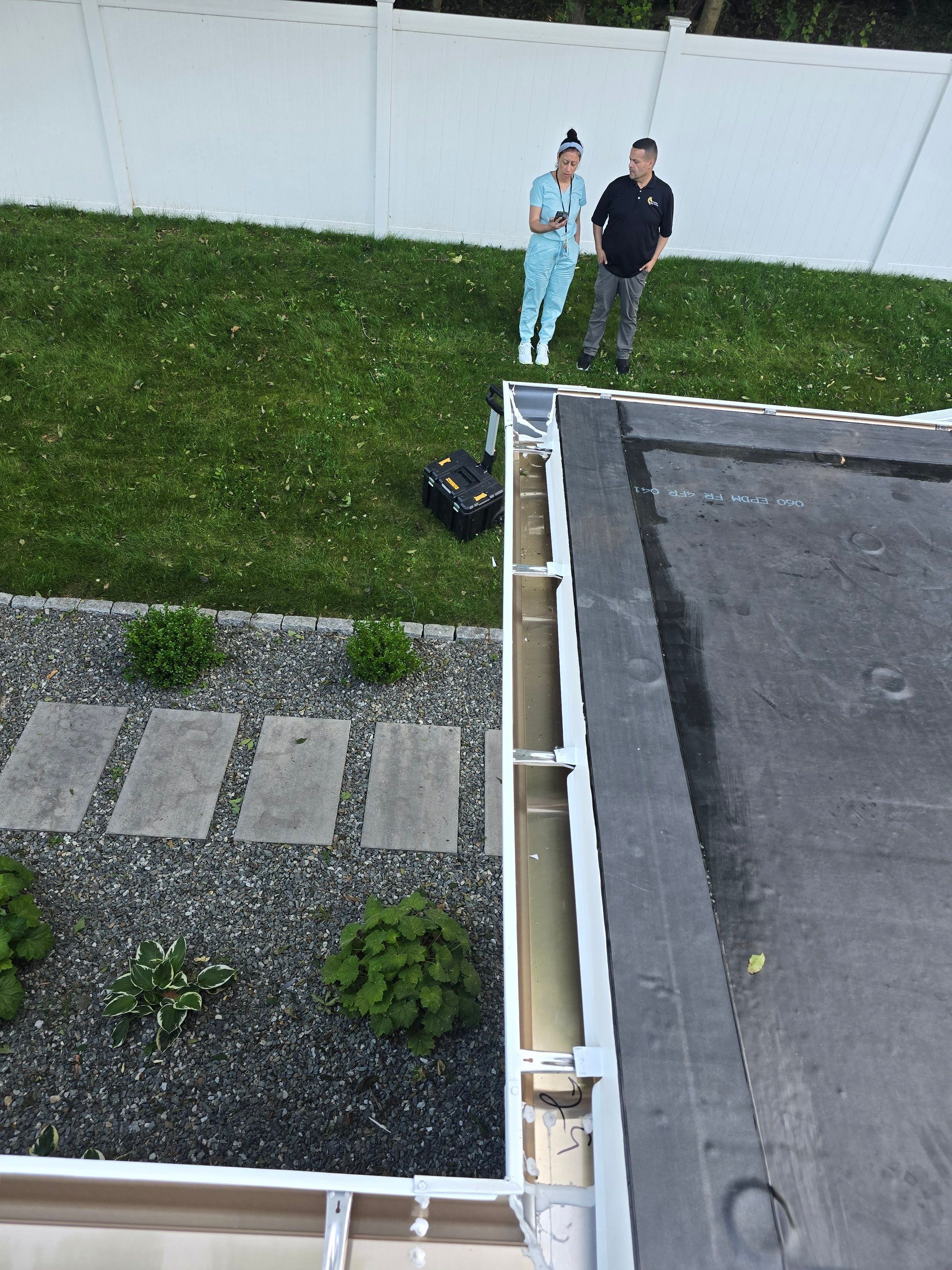 EPDM Flat Roof Installation + Seamless Gutter Upgrade by Mighty Dog Roofing of Greater Middlesex County