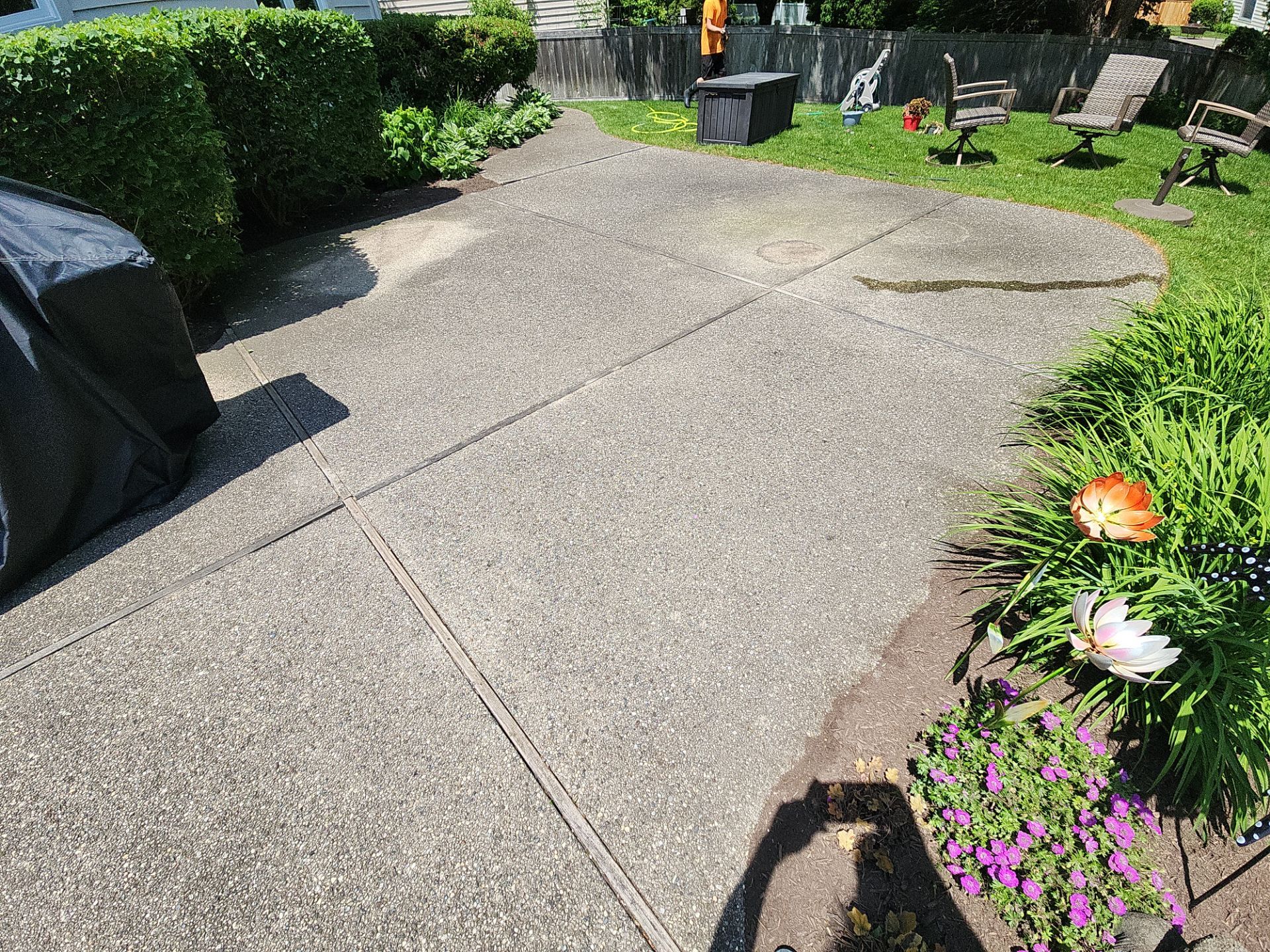 Aggregate concrete cleaning by Northern Power Washing LLC.