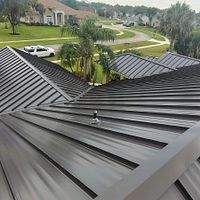 24ga 1.5" Mechanical Seam Dark Bronze by Total Roofing System The Metal Roof Experts