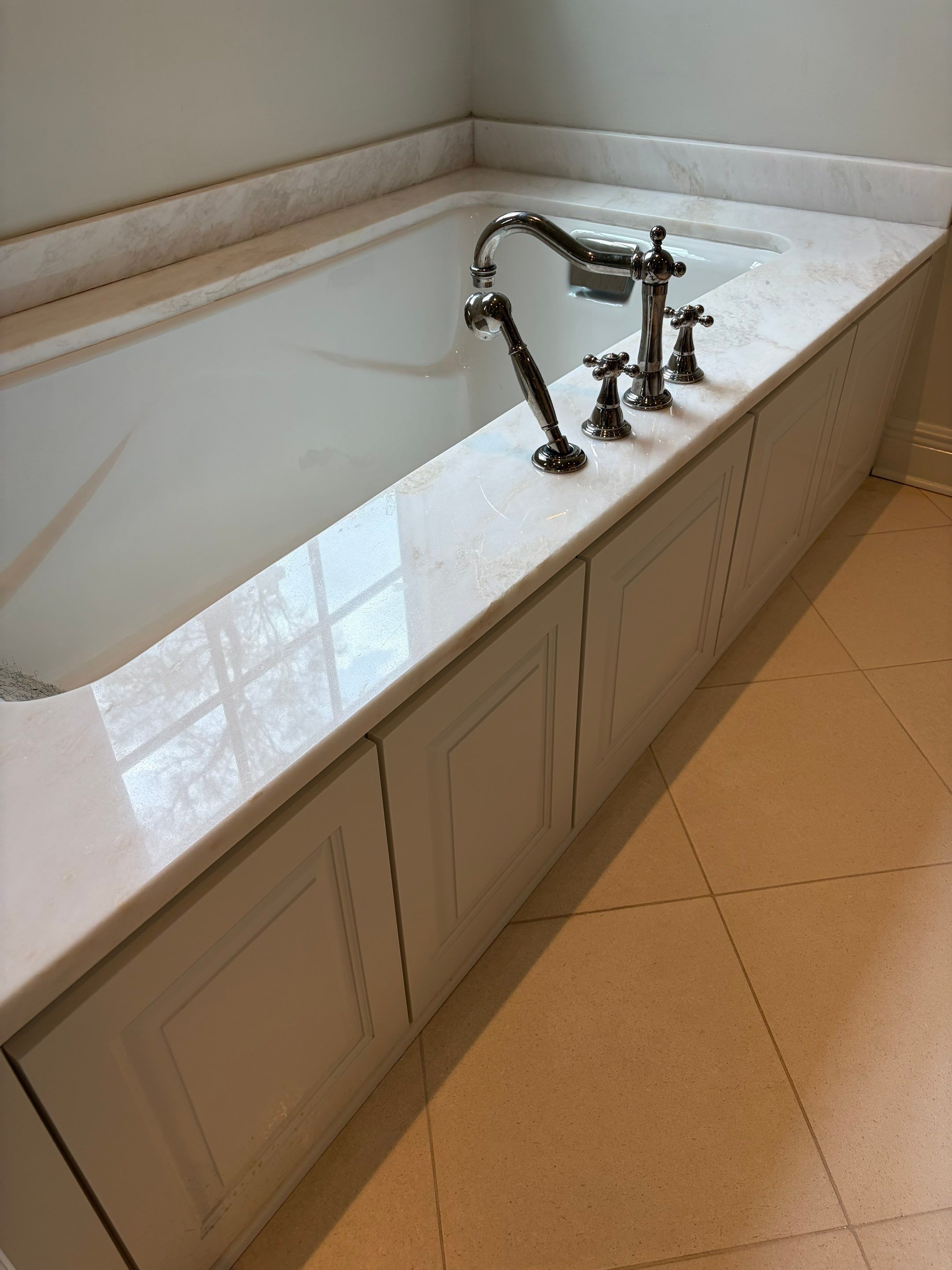 Bathroom Marble Restoration in Mobile by Cornerstone Hard Surface Restoration