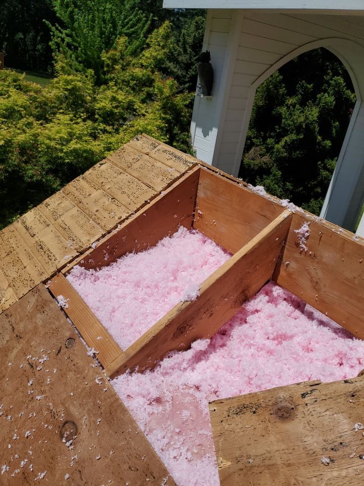 Attic Insulation, Dry-rot Repair, New Roof, Vulcan Vents, and LeafGuard Gutters on this beautiful home by Byers Enterprises 
