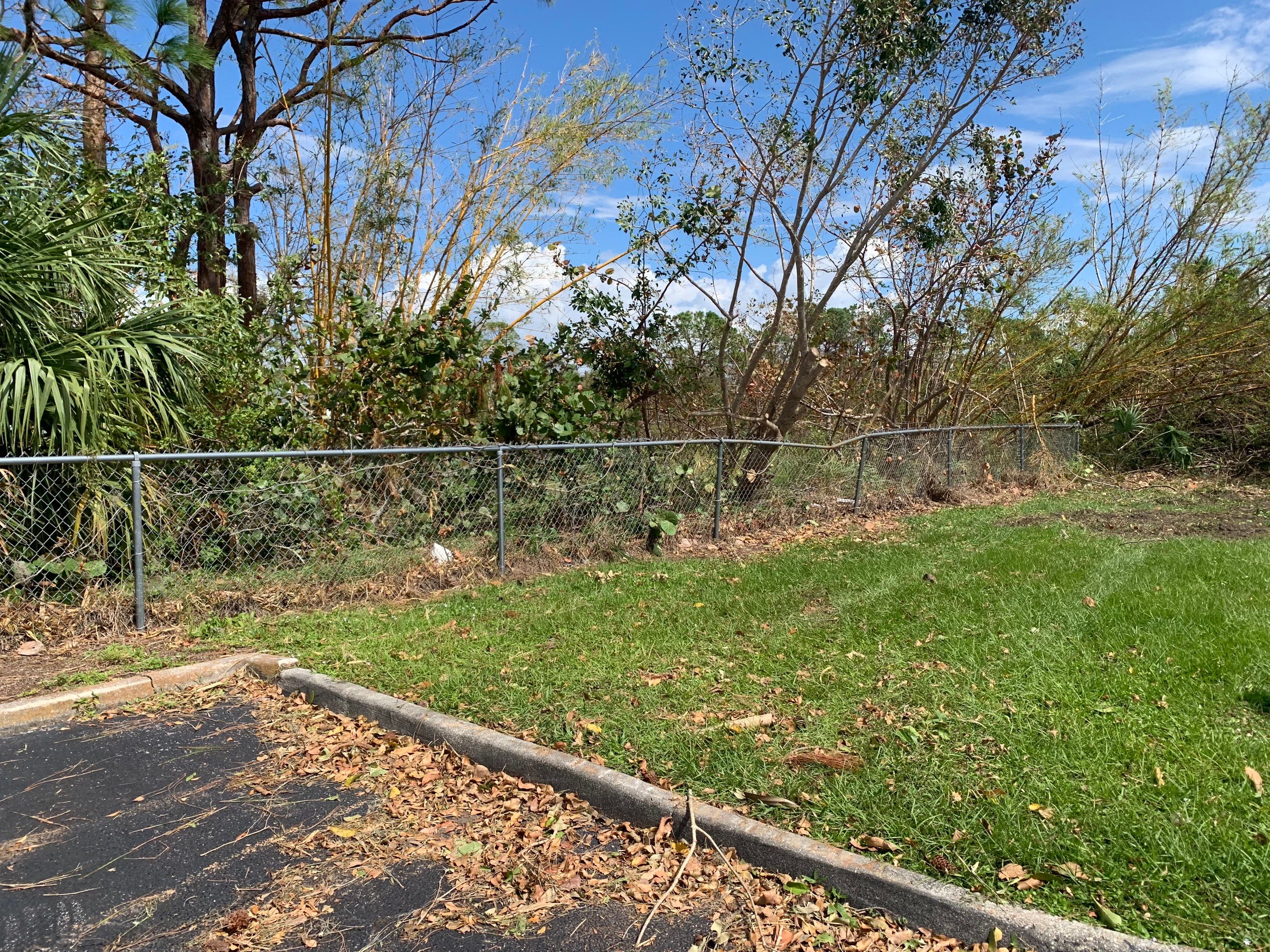 Commercial Chainlink and Vinyl Fence With Aluminum Framed Gates On Dumpster Enclosure by Asap fence and gates, LLC