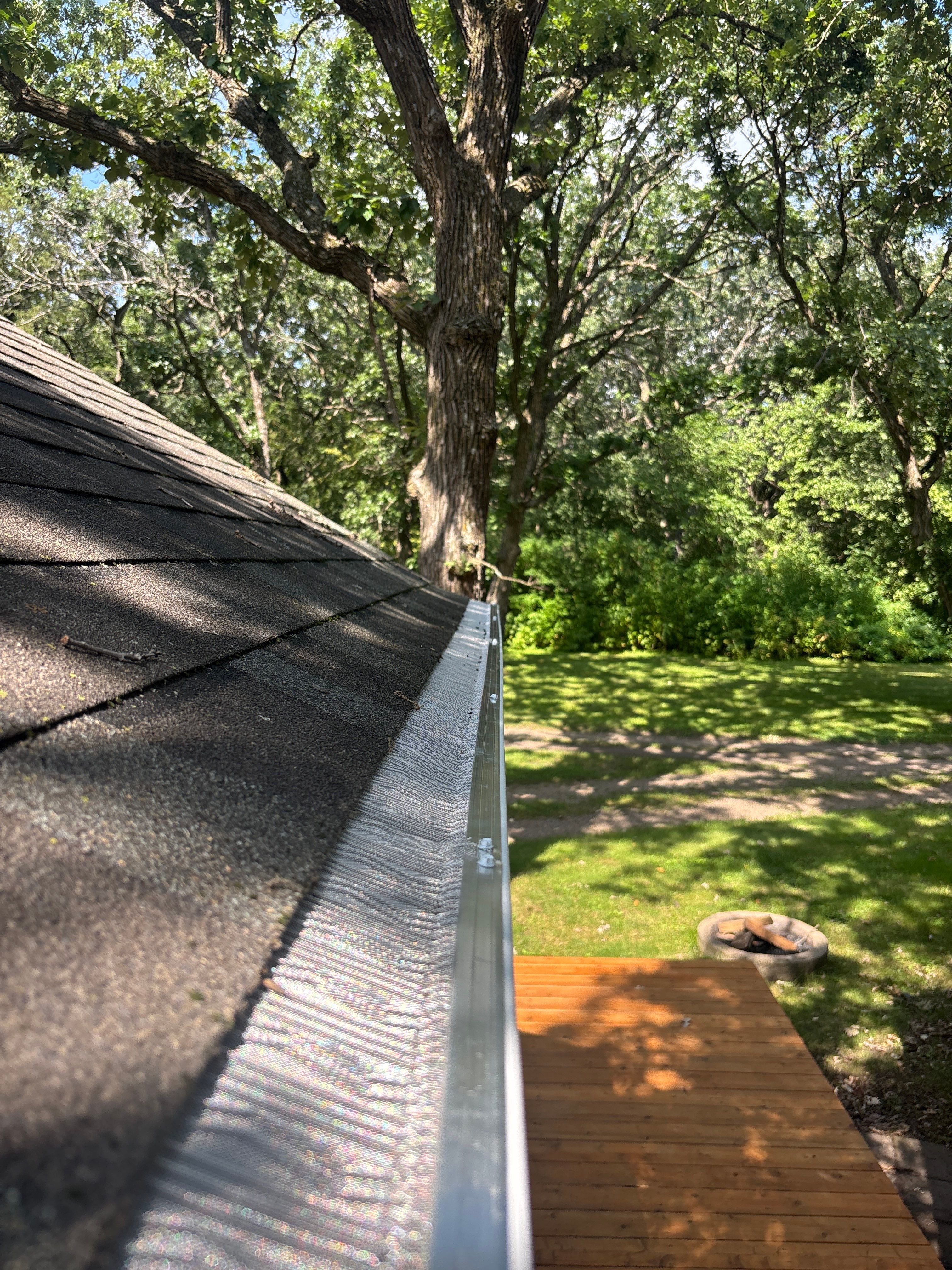 Under-Deck White Gutters & Gazebo Gutters with Leaf Blaster Pro – Clear Lake, MN by Next Level Seamless Gutters / Exteriors Inc.