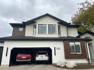 Centerville | High-End Stucco Conversion Accent | Walnut Cedar & Primed B&B