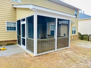 Custom Screen Porch Installation with Beadboard Ceiling in Apex