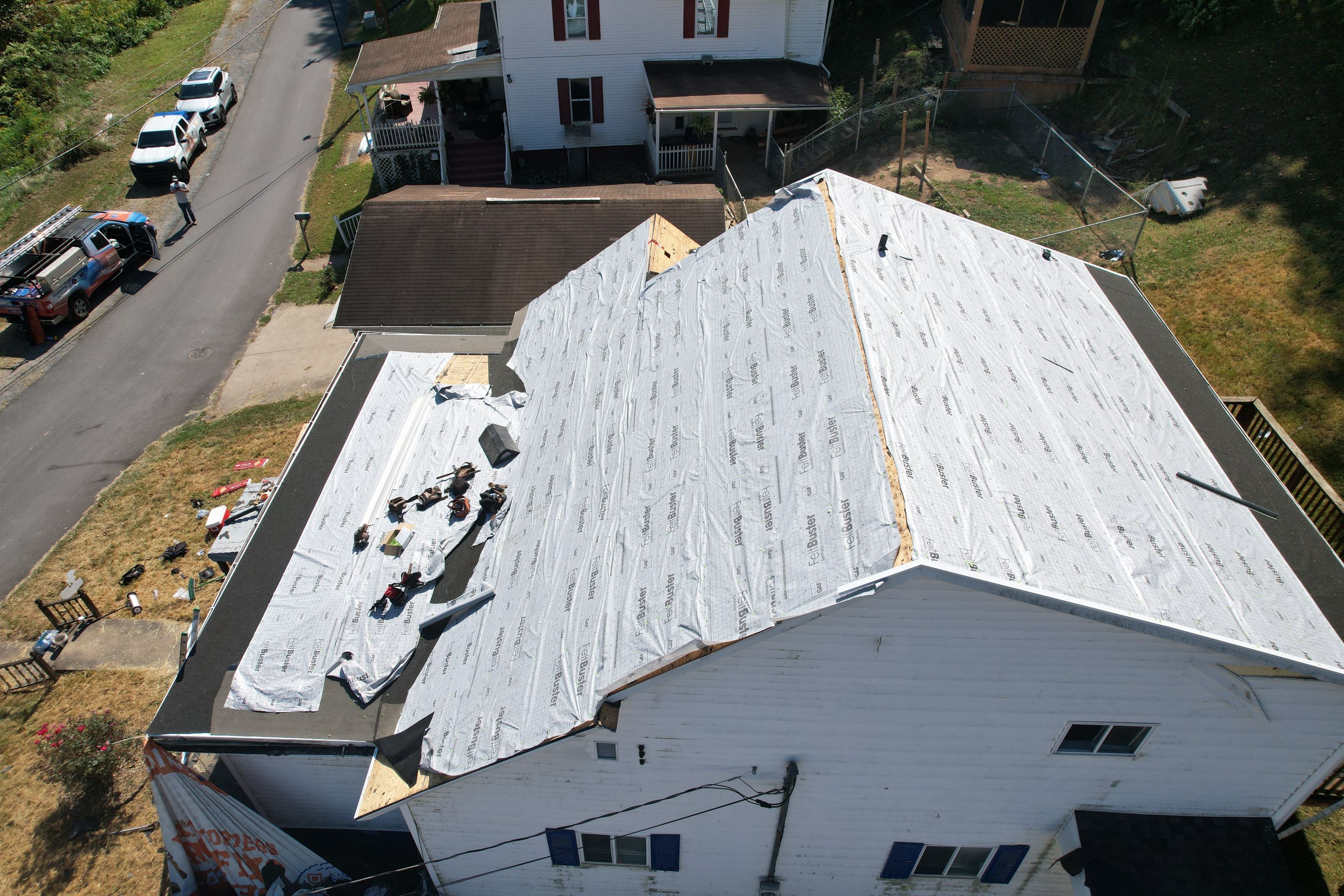 Residential Roofing Installation using GAF Timberline HDZ Biscayne Blue by Rainstoppers Roofing