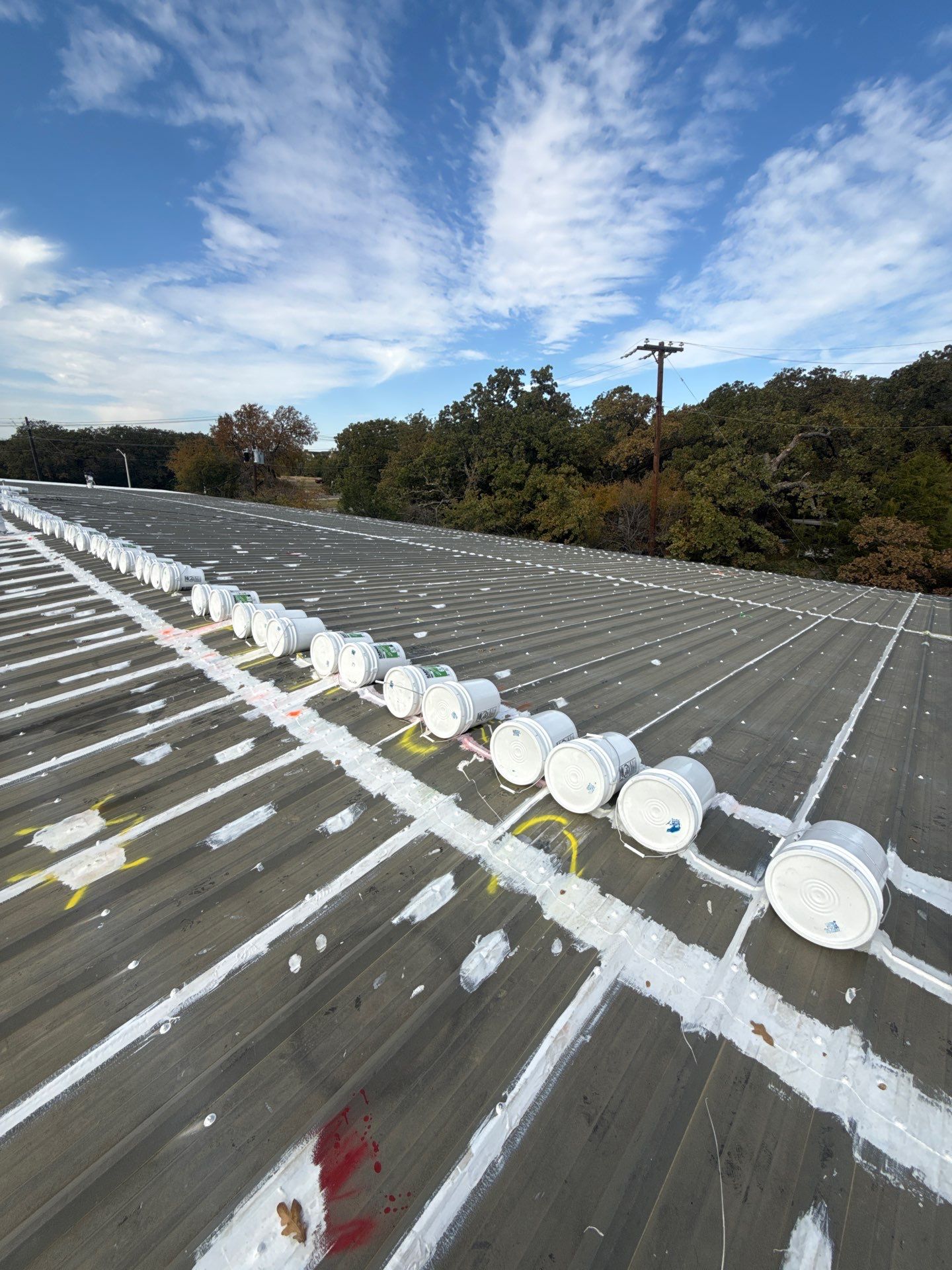 Silicone Coating Metal Rehab by First Out Roofing 