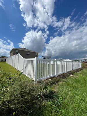 Vinyl Fence Installation using Vinyl Picket and Vinyl Privacy Fence