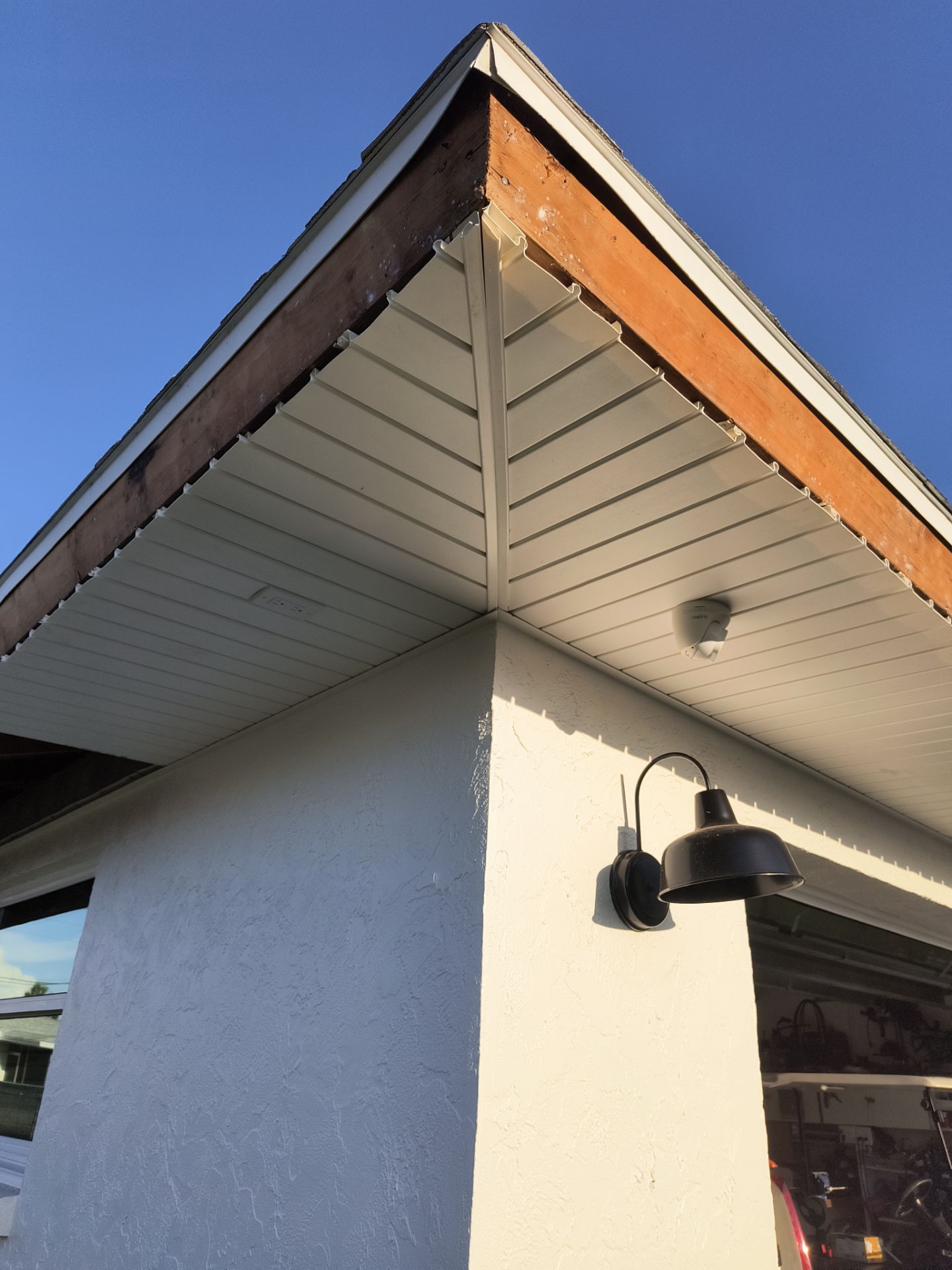 Aluminum White Soffit Installation in Sarasota FL by Gutter Professors