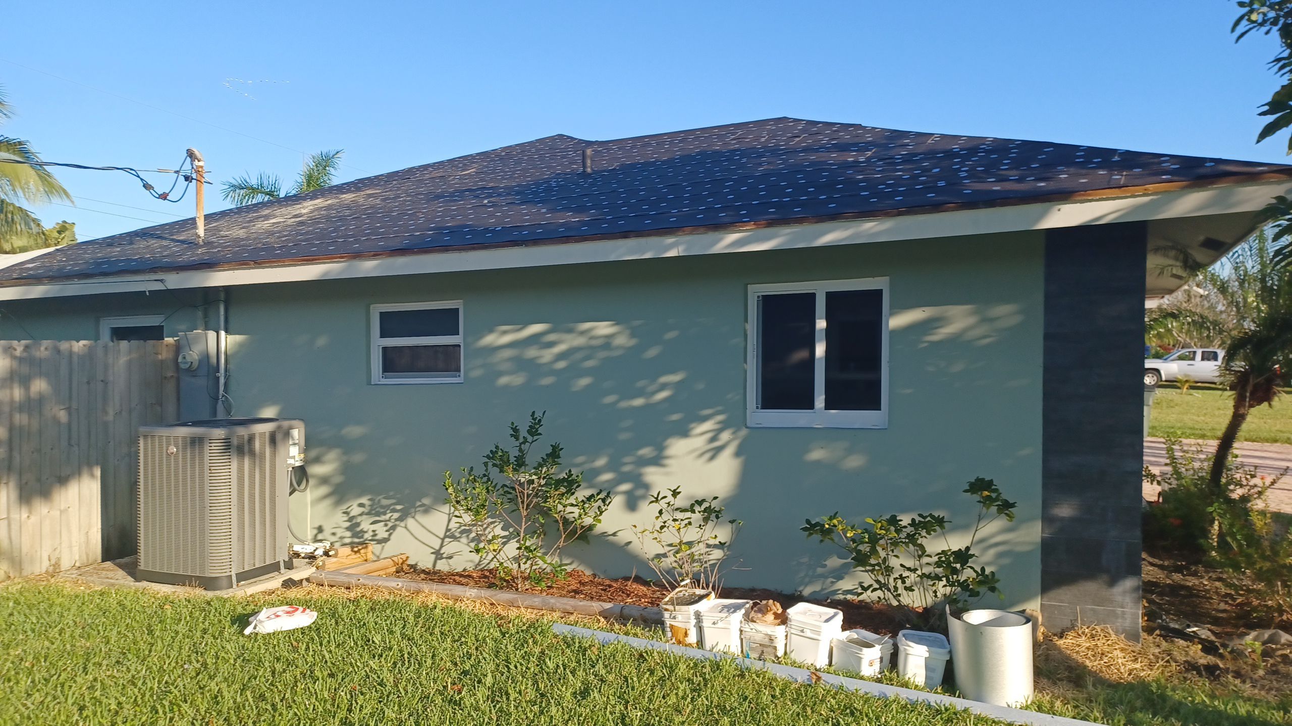 Residential Roofing Installation using 1" Nail strip metal roof by BLUES BROTHERS ROOFING