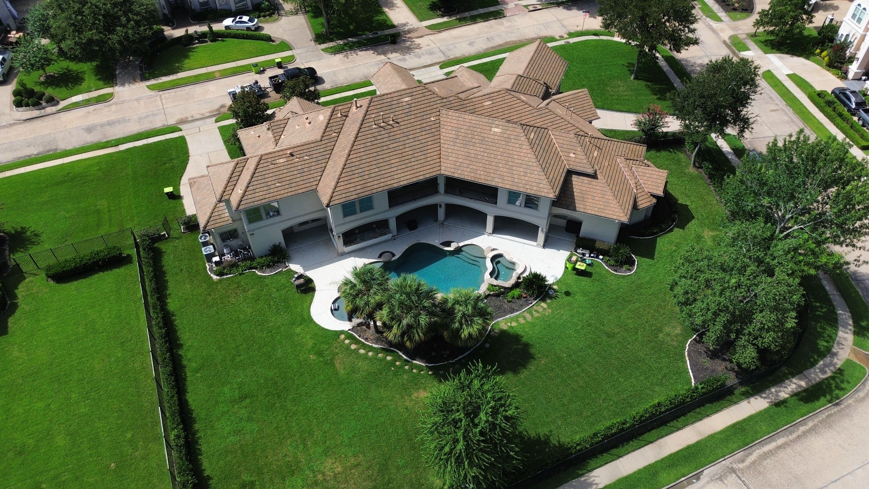 Full Exterior Cleaning and Roof Restoration for Missouri City Estate by Zeal Power Washing