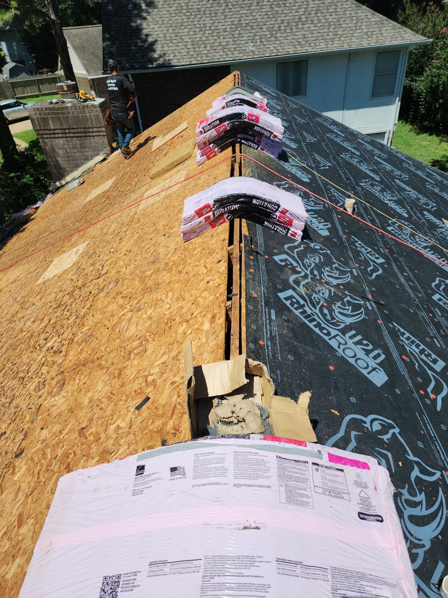 Residential Roofing Repair using Owen's Corning Duration (Lifetime) Shingles by Roof Repair Company