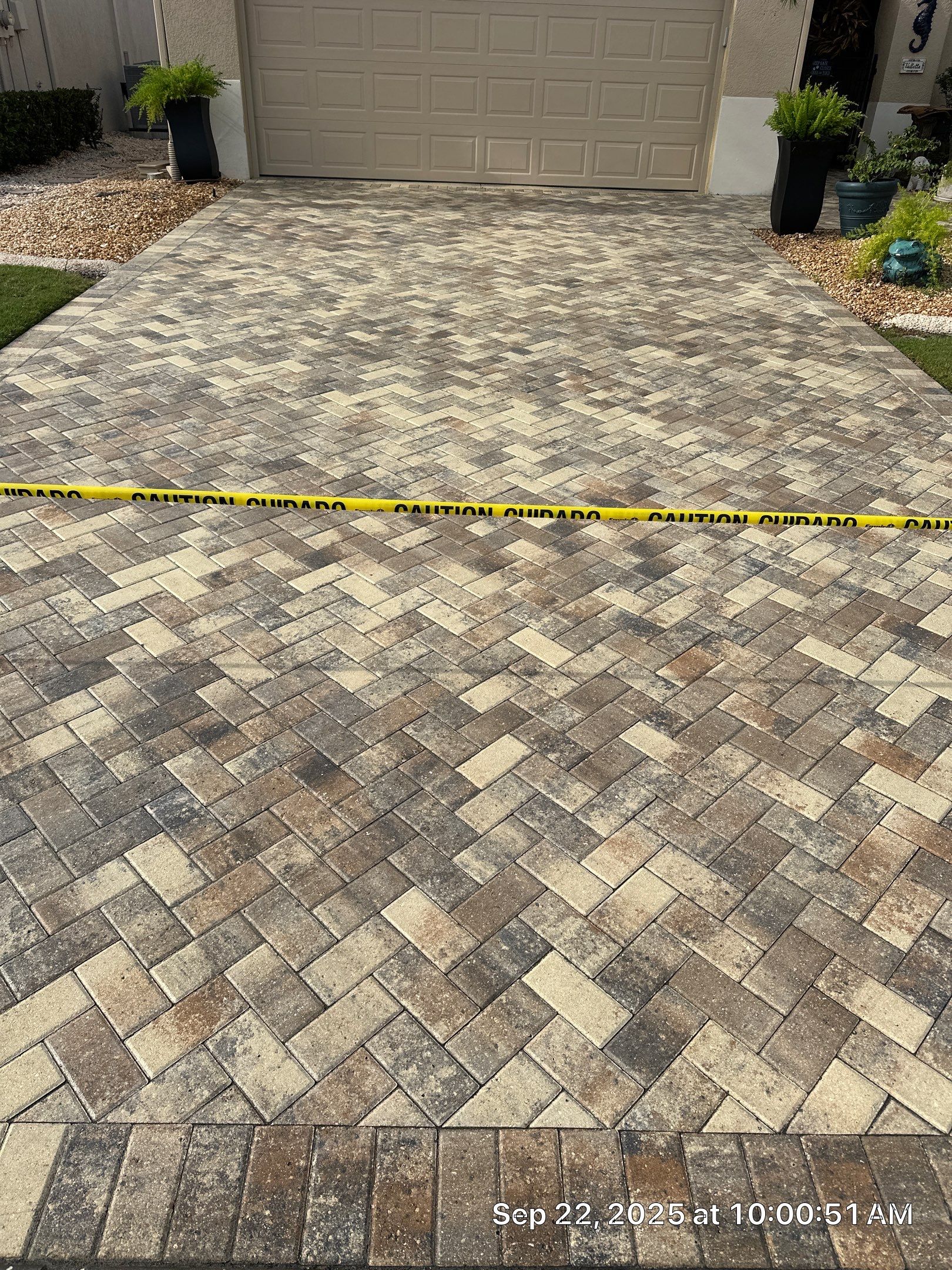Herringbone Paver Sealing and Restoration in Sun City Center by Supreme Paver Experts