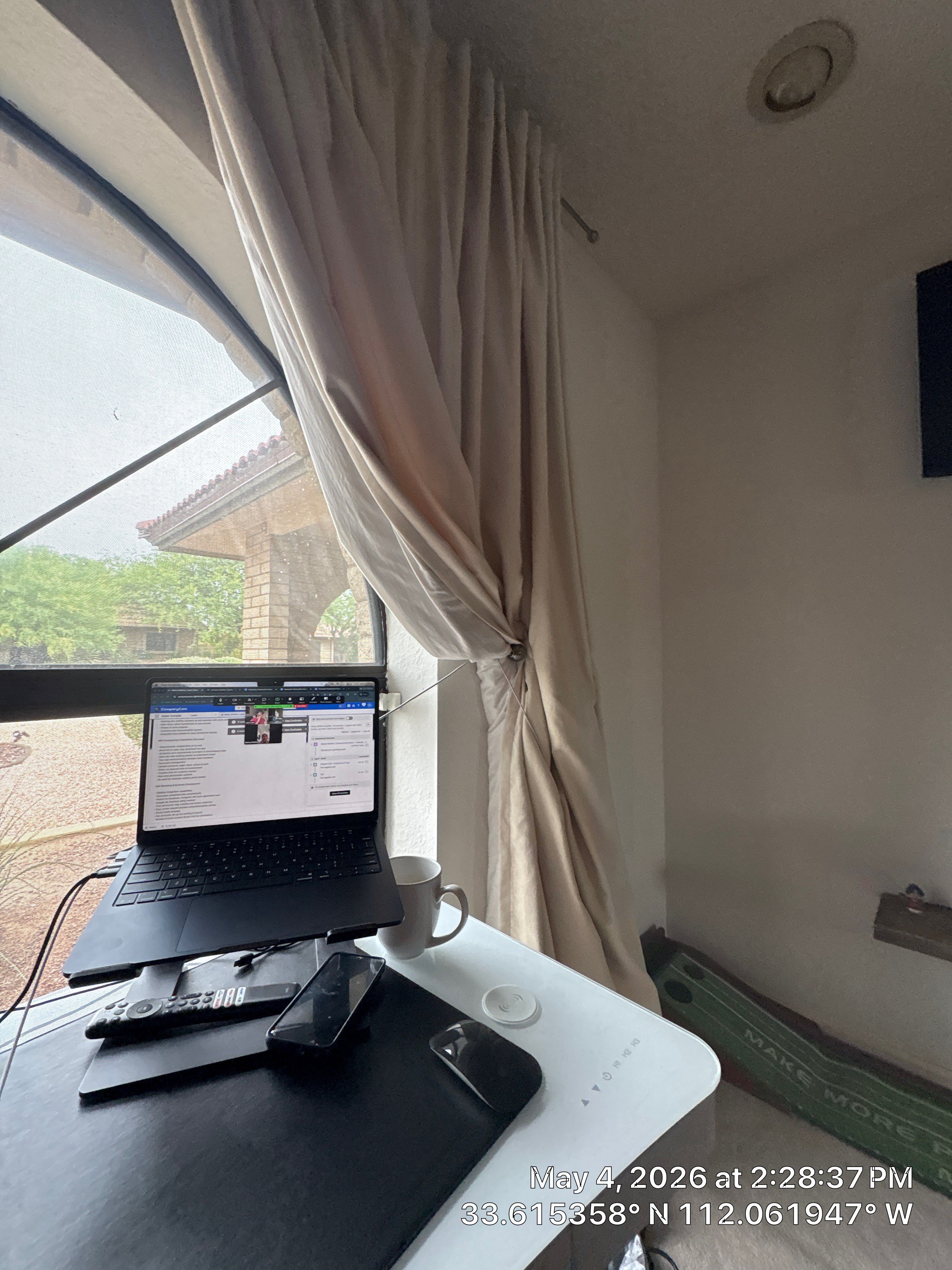 Comprehensive Home Office AV Update and TV Mounting in Phoenix by CompanyCam Sales Demo