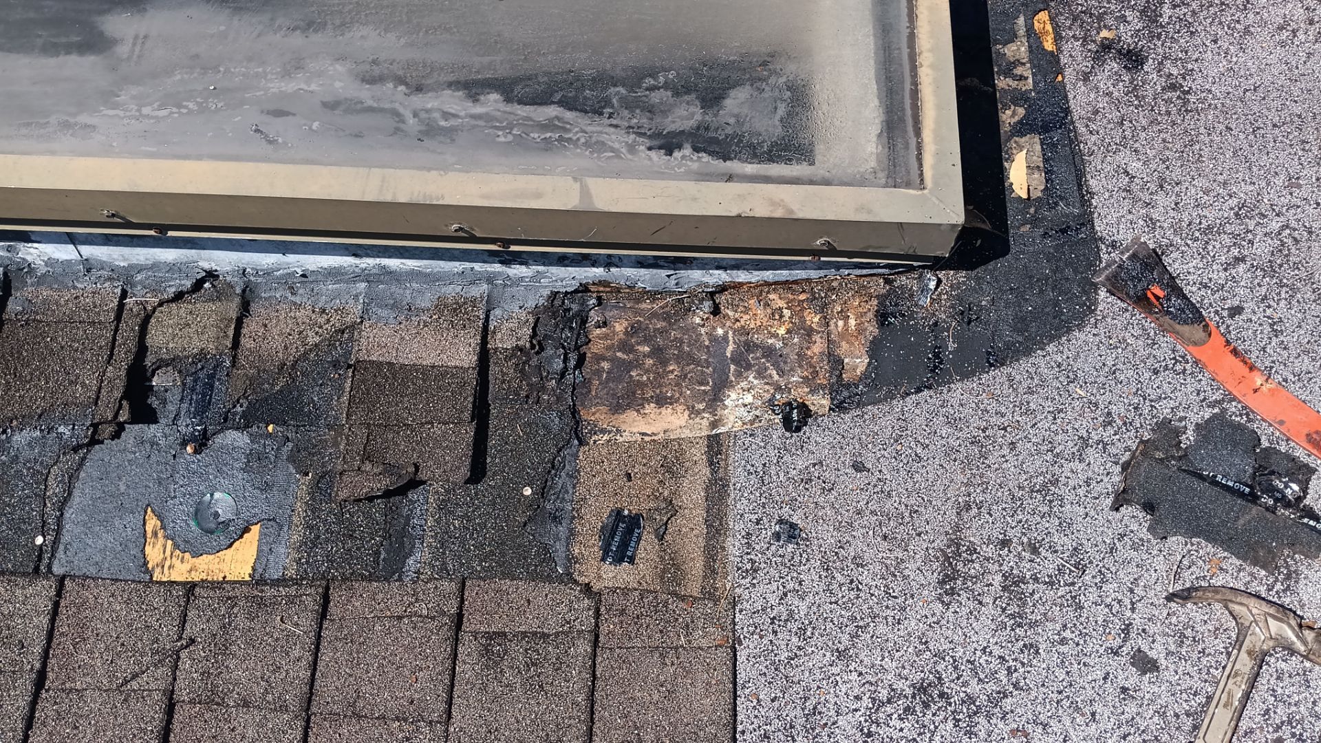 REPLACE NON APPROVED SKYLIGHT ALONG WITH CLOGED GUTTER by Morton Roofing, Inc.