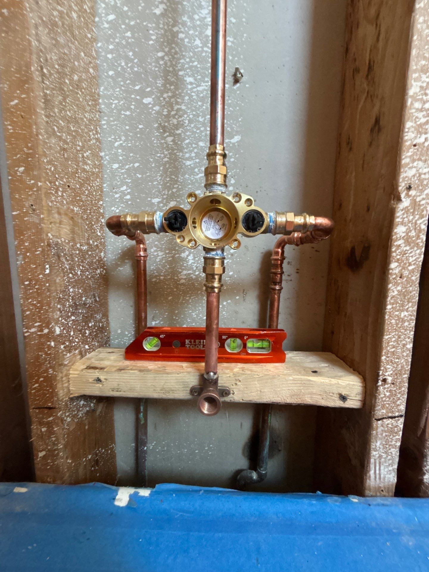 Installing Water Pipe for Shower by Us Plumbing