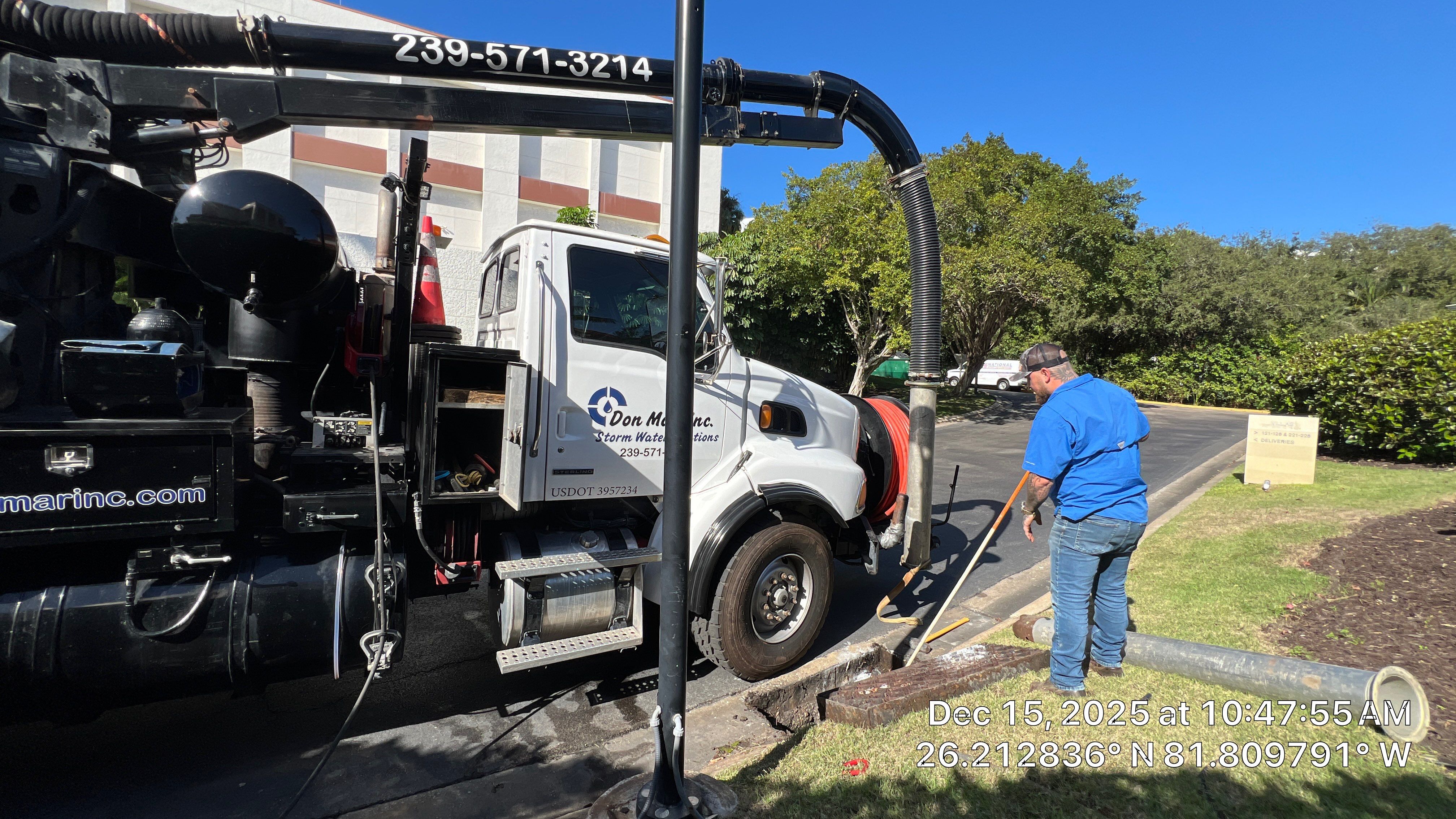 Naples Grande Catch Basin Cleaning by APS Power & Water
