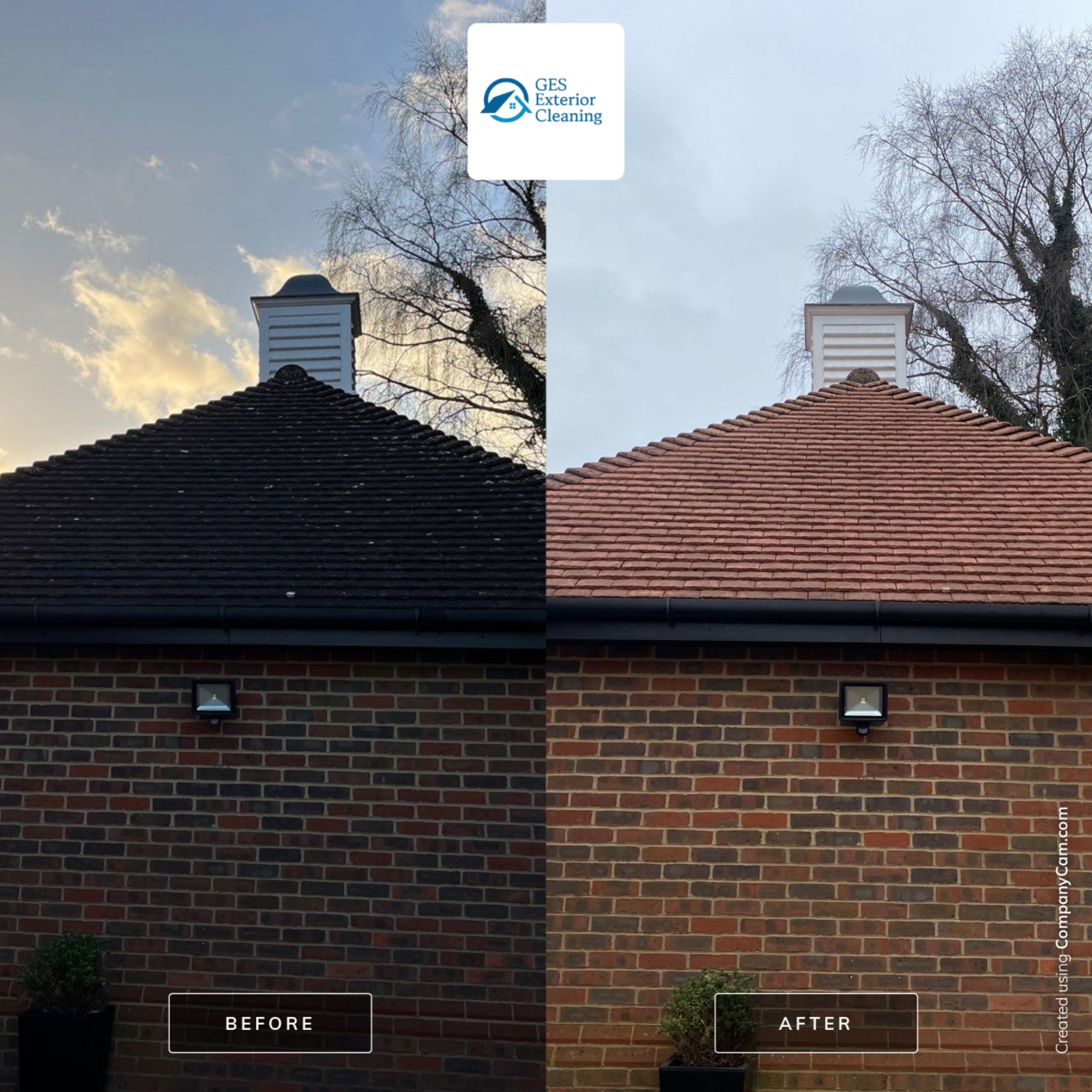 Roof and Driveway Clean using Mosmatic FSC and Biocide by Ges Exterior Cleaning ltd