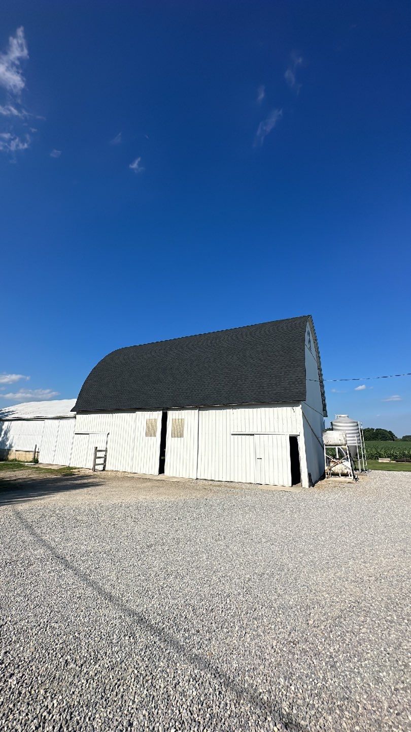 Barn Roofing Installation using GAF Timberline HDZ Charcoal by Nitro Roofing and Construction