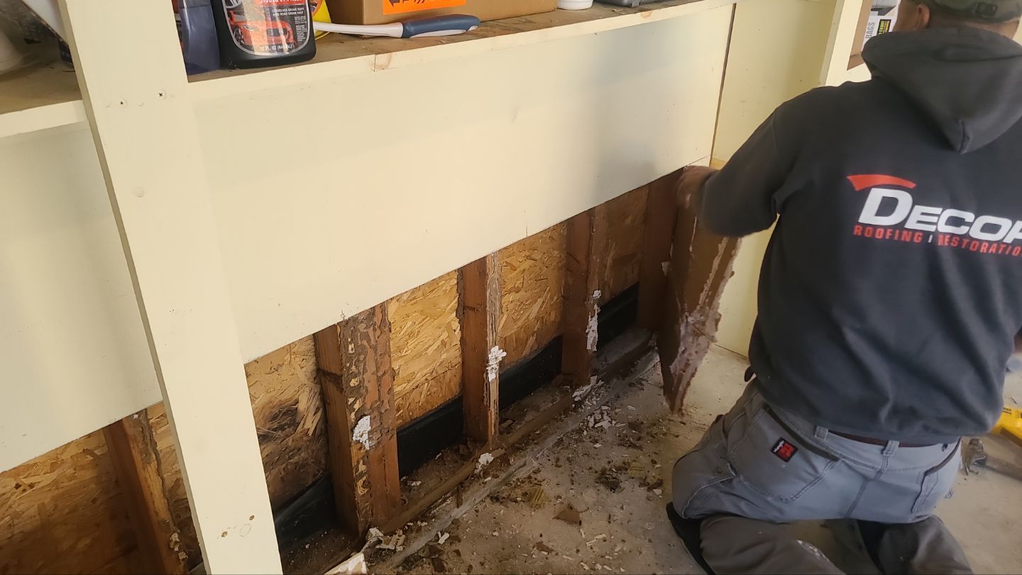 Water Mitigation Project in Mounds by Decor Roofing & Restoration