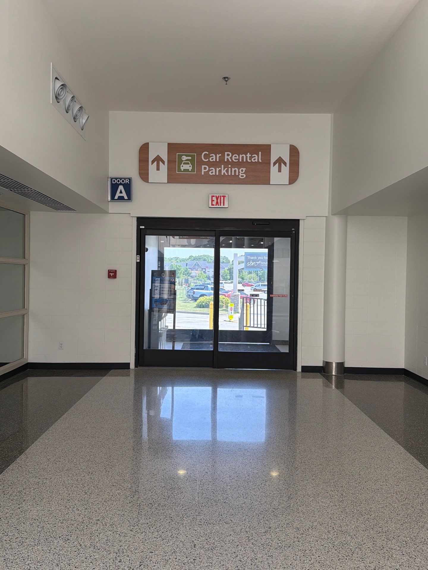 South Bend Airport Interior Wayfinding and Backlit Signage Installation by Hayes Design co